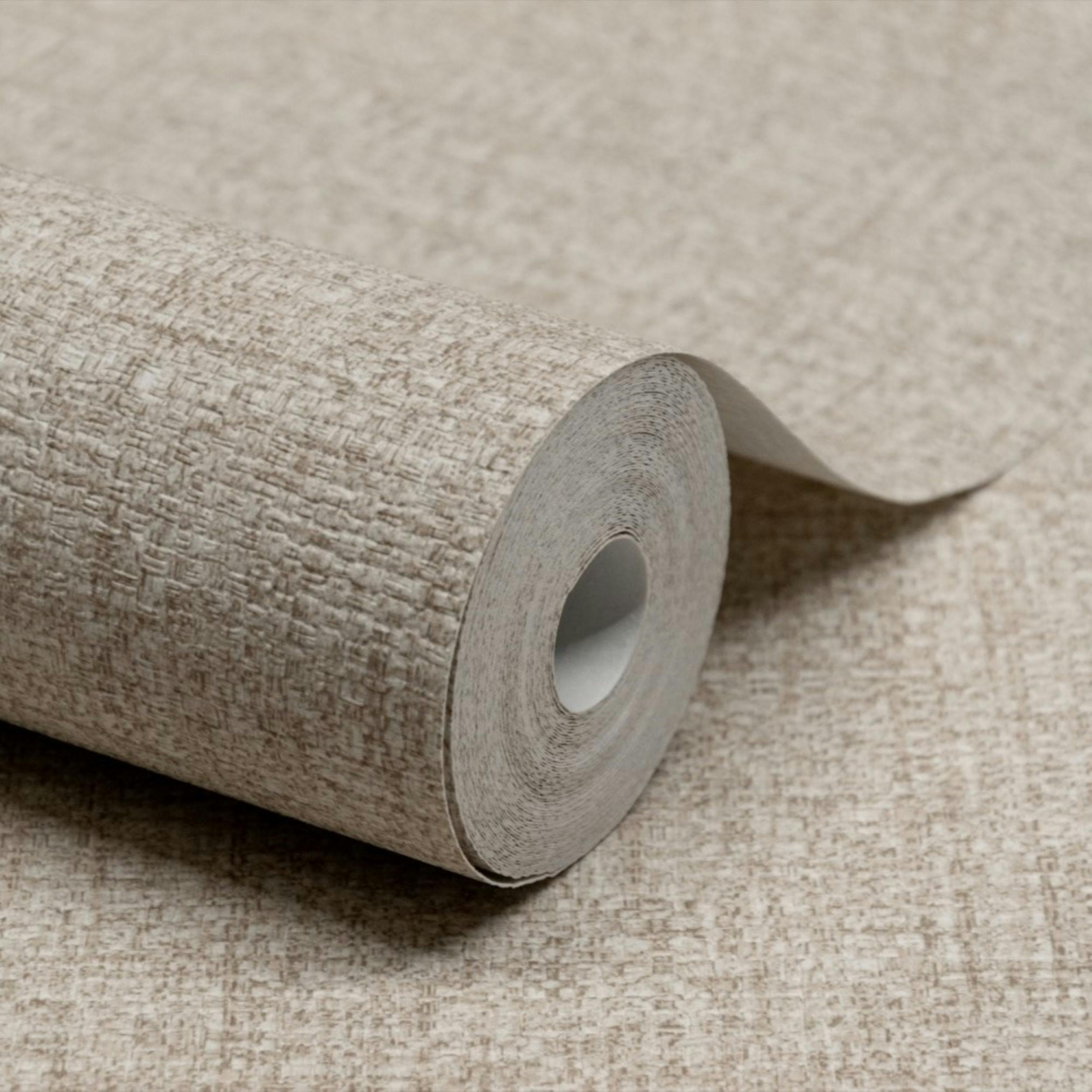 Rackhams Beige Paul Moneypenny Rotan Textile Textured Wallpaper For Grandeco