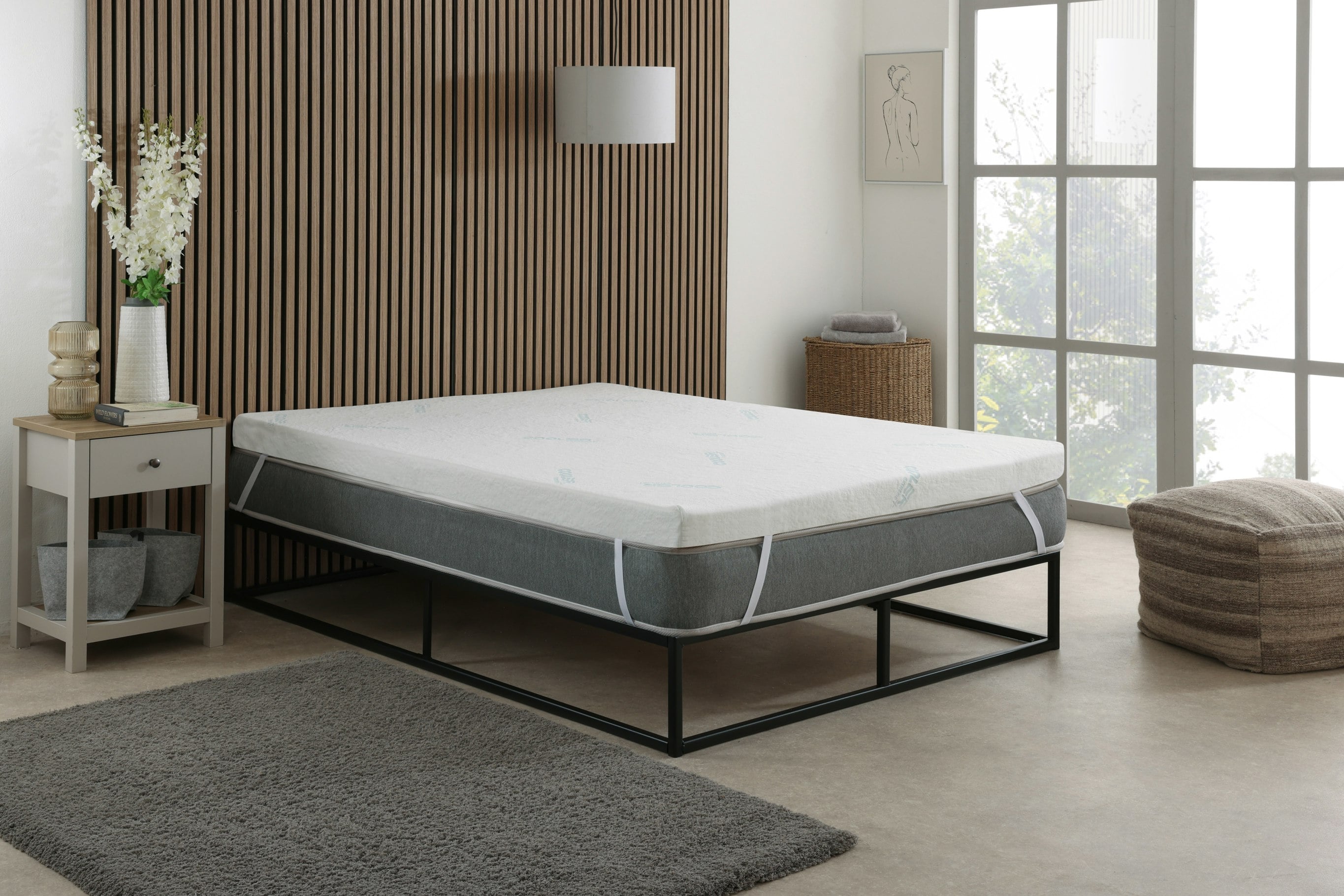 The Foam People White European Double Cooling Foam Mattress Topper - 2.5Cm Thick - 1 - 4Ft6 Double Mattress (135Cm X 190Cm)