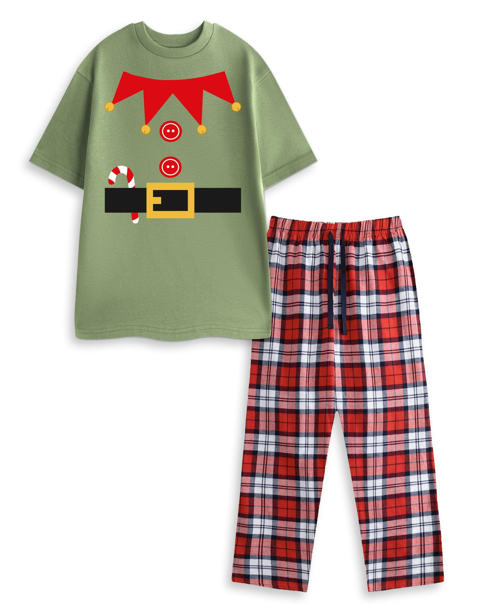 Vanilla Underground Unisex Green Show Me The Merch Elf Short Sleeve Long Leg Pyjama Set - Large