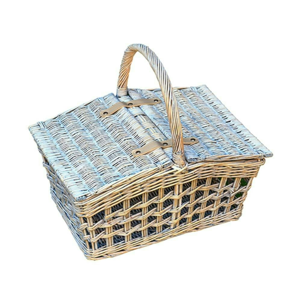 Red Hamper 42Cm Provence Open Weave Empty Picnic Basket