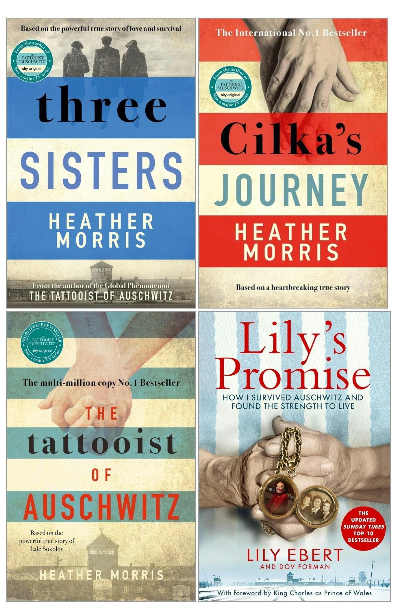 Various Publishers Lily's Promise By Lily Ebert And The Tattooist Of Auschwitz Series By Heather Morris 4 Books Set