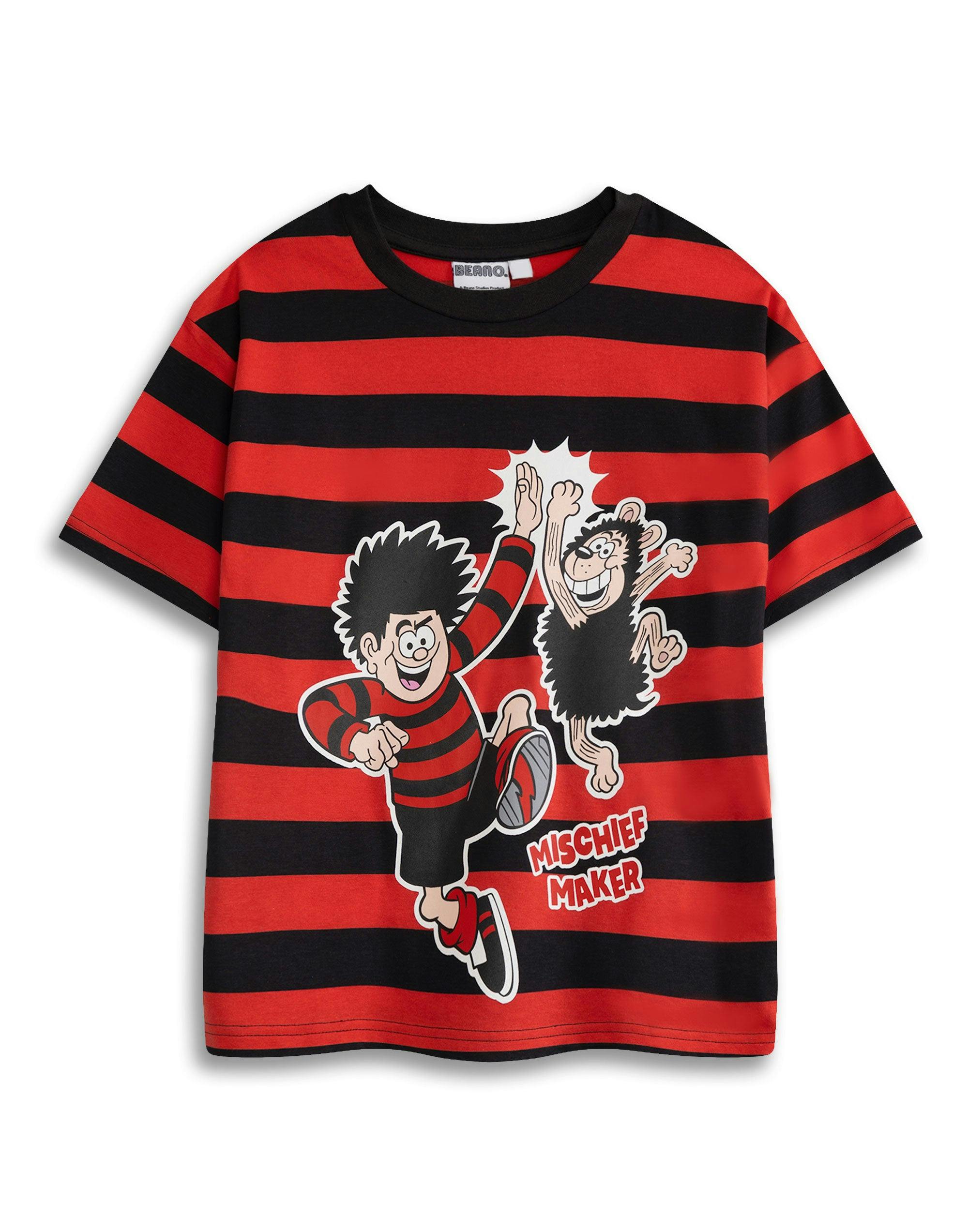 Vanilla Underground Boys Red Beano Dennis The Menace Short Sleeved T-Shirt - 5-6 Years