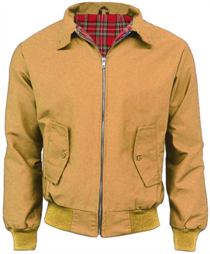 Coolandnew Black/Green/Beige Classic Harrington Jackets - Made In The Uk - Mustard - 2XL