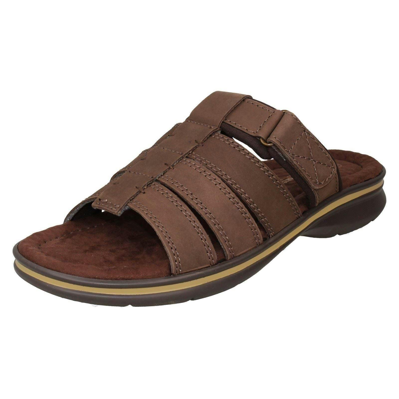Thomas Blunt Men's Flat Open Toe Sandals A0066 - Chocolate - Uk 9