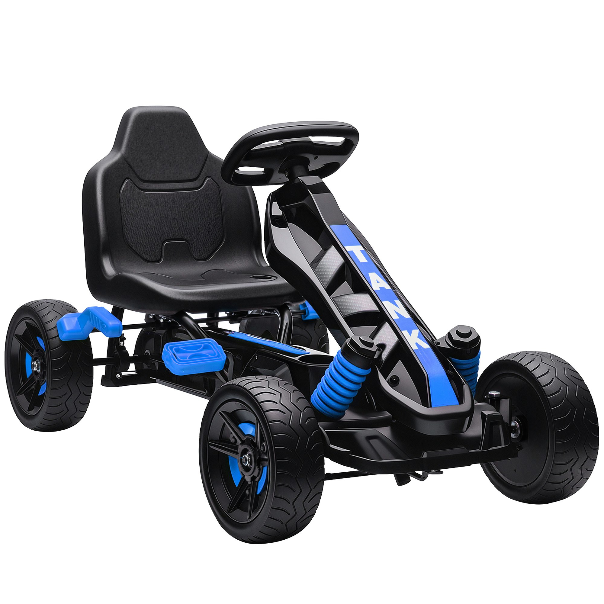 Aiyaplay Blue Pedal Go Kart With Automatic Clutch, For Ages 3-6 Years, Size 3