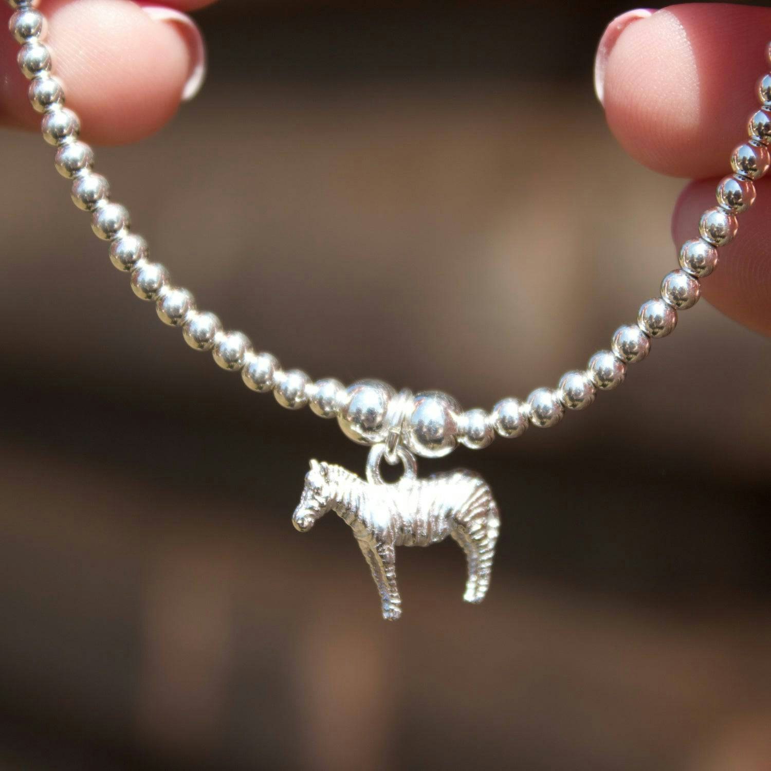 Mylee London Silver Zebra On Ball Bead Bracelet - No - Adult