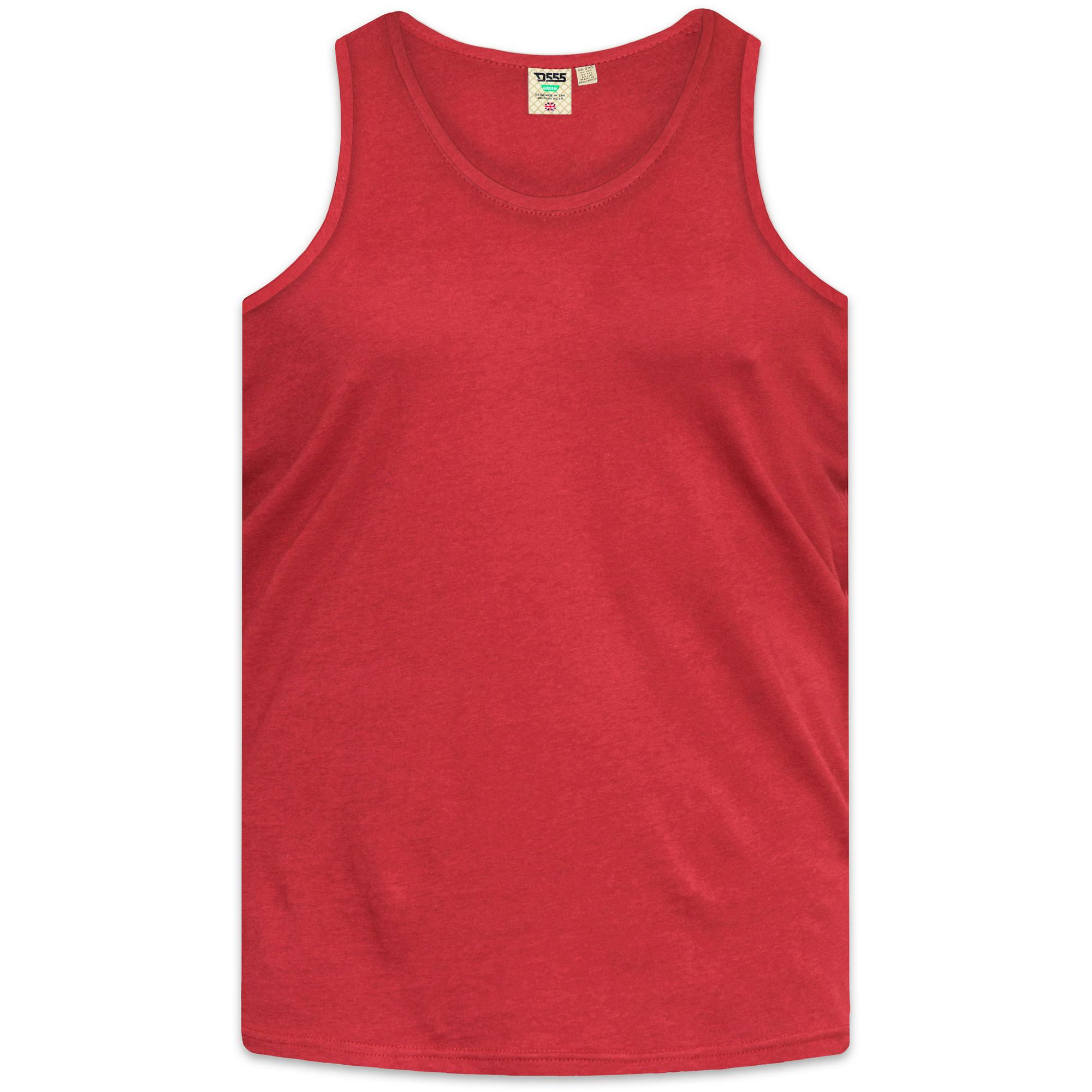 Duke Men's Red D555 Fabio 2 Kingsize Tank Top - 4XL - 100% Cotton
