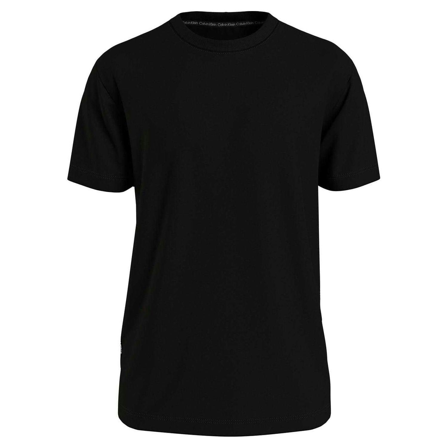 Calvin Klein Men's Black Crew Neck Regular T-Shirt - Xxl - 100% Mixed