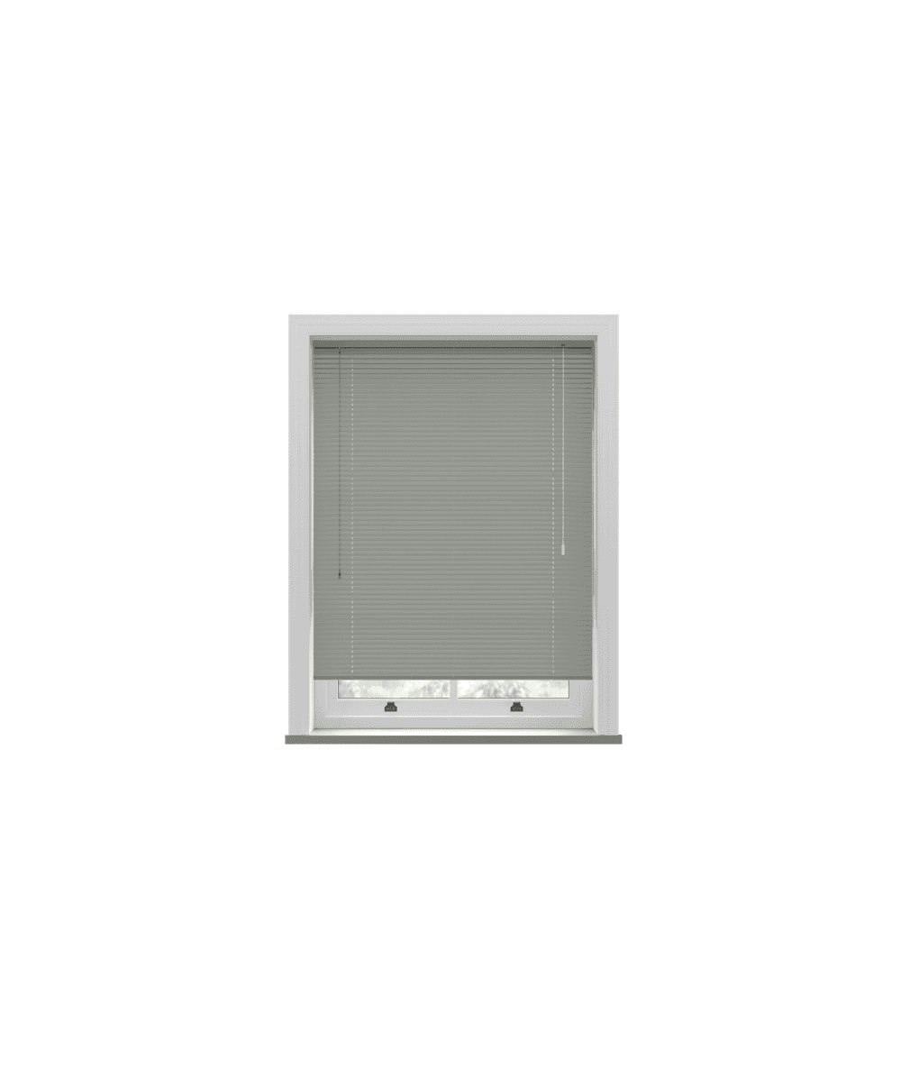 Rackhams Grey Pvc Venetian Blind 213Cm Drop (25Mm Slats) - 130Cm
