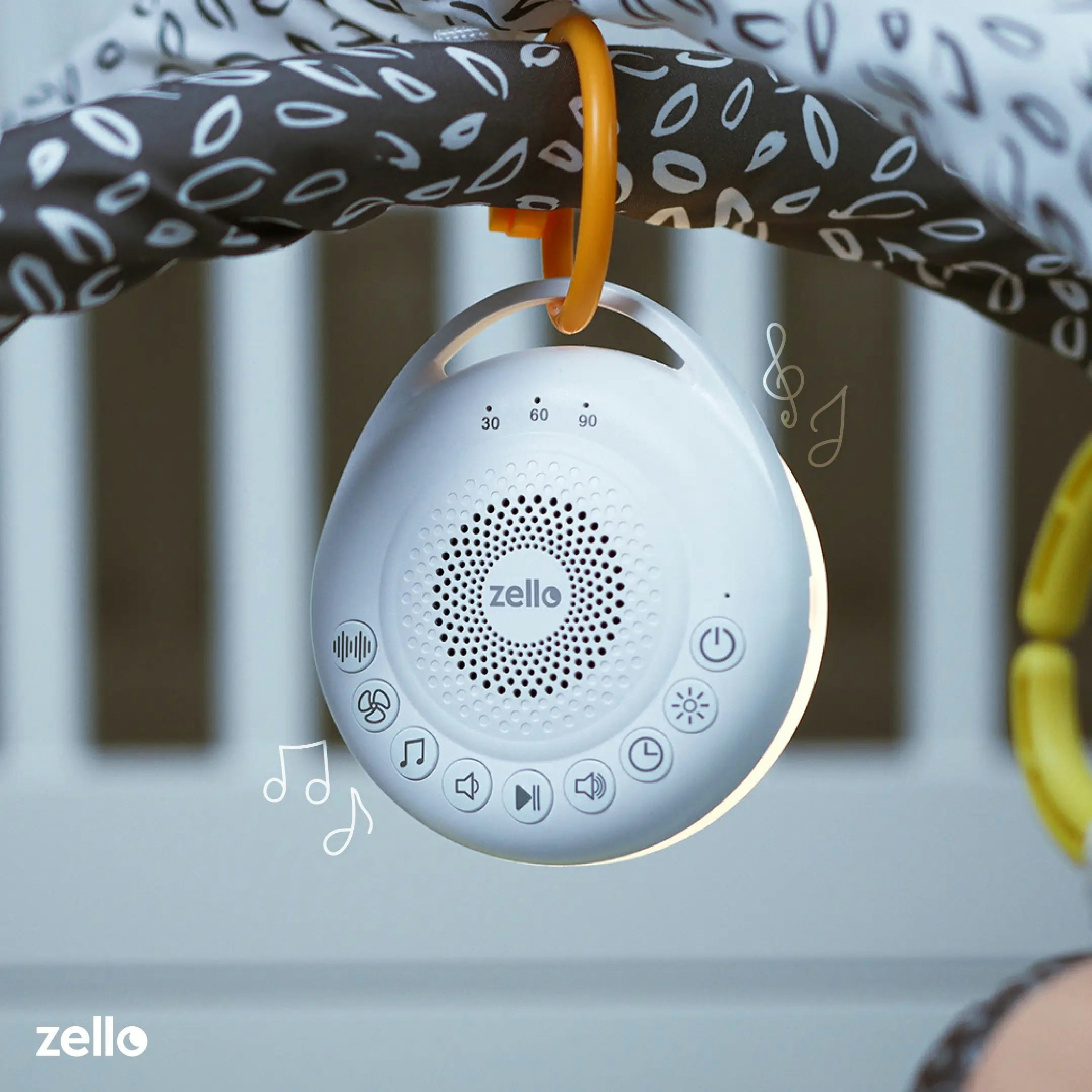 Zello White/Light Portable Pro Noise Machine & Night - Portable Pro Noise Machine