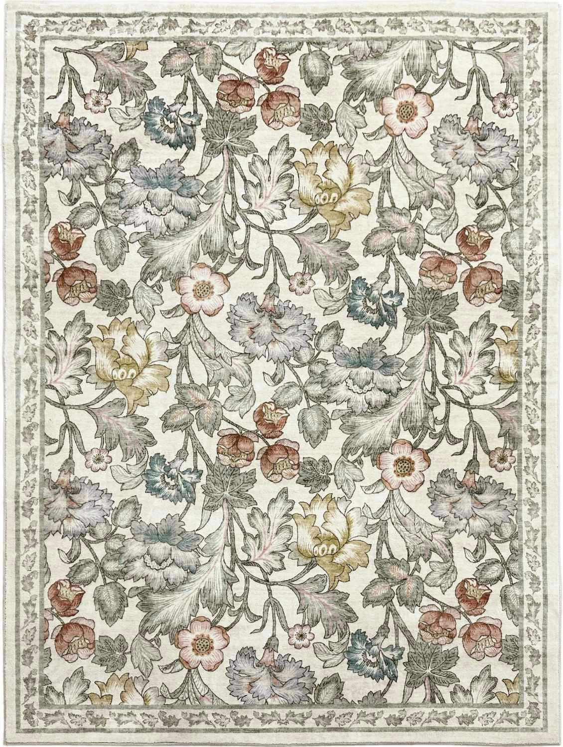 Rackhams Classical Natural Florals Rug - 160X230 Cm