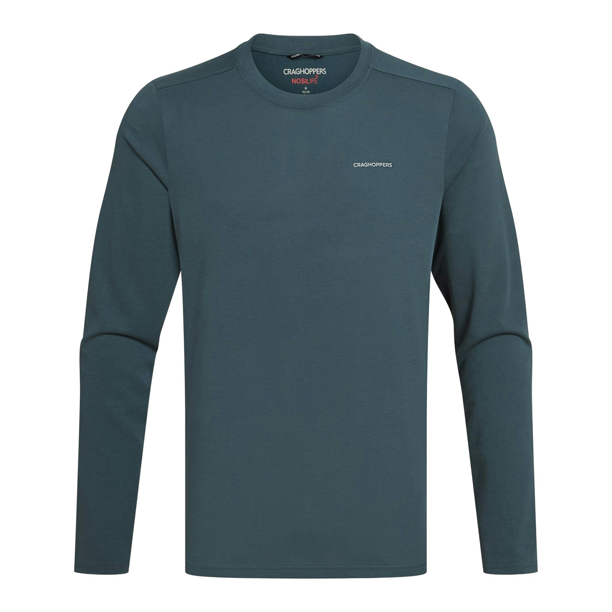 Craghoppers Men's Blue Abel Nosilife Long-Sleeved T-Shirt - Stone - Stone - S