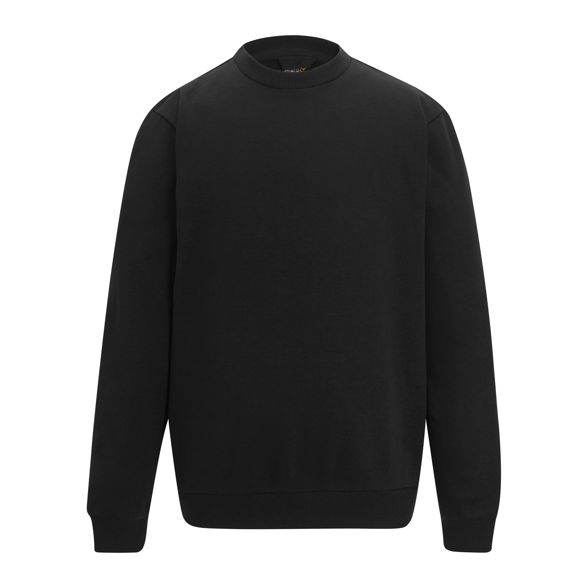 Regatta Men's Black Cotton Sweatshirt - S - 65% Polyester/35% Cotton