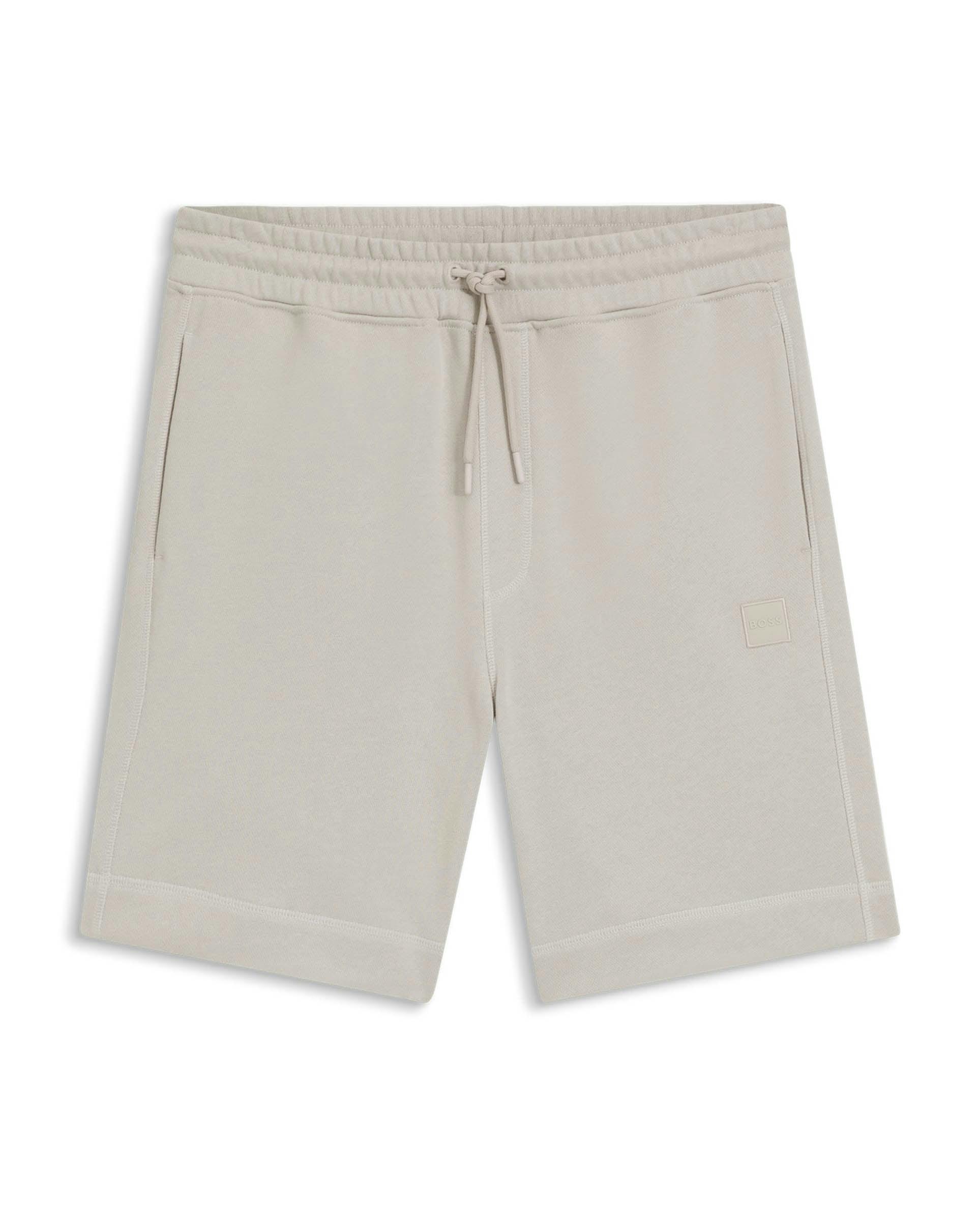 Boss Men's Orange/Grey Sewalk Cotton-Terry Shorts With Logo Badge - Open 070 - Open 070 - Xl