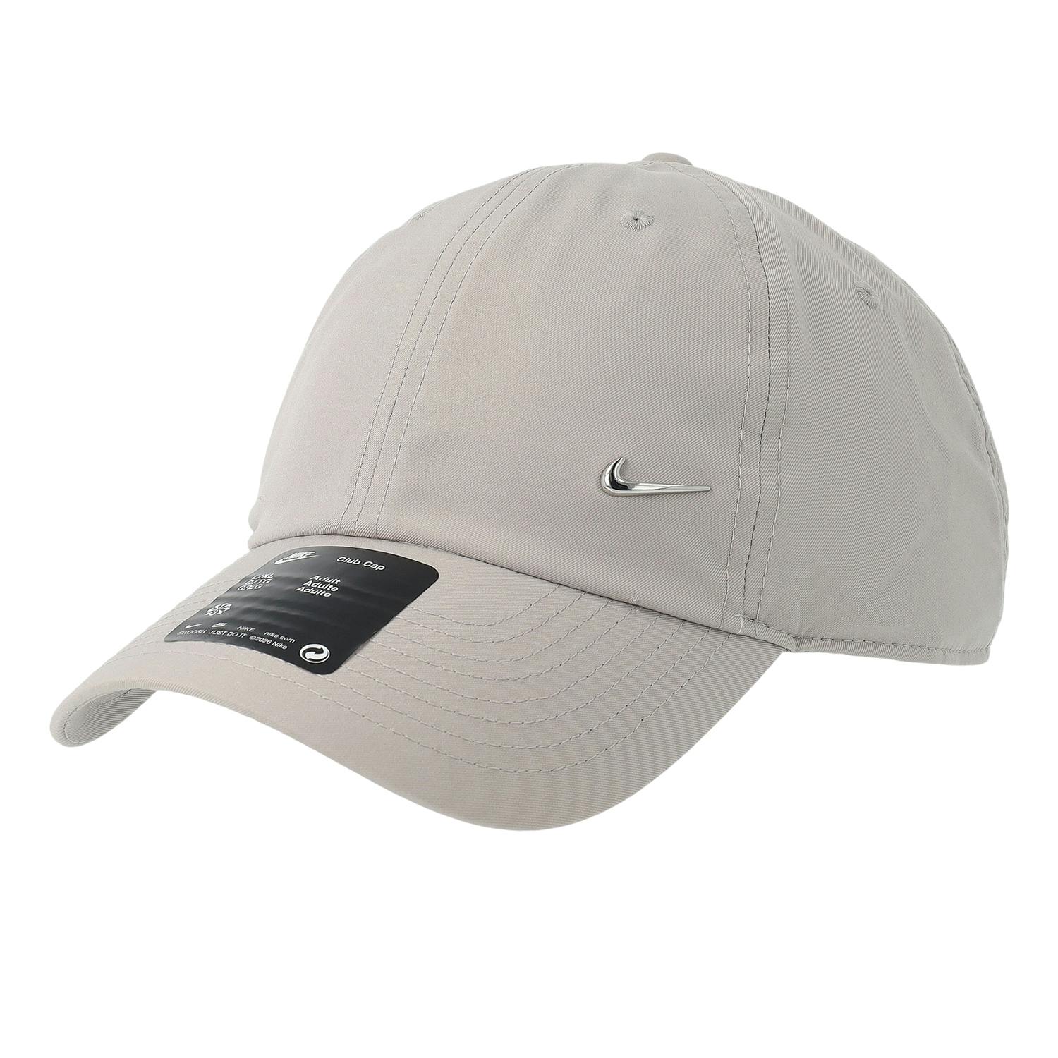 Nike Grey/Silver Swoosh Polyester Baseball Cap - One Size - 100% Polyester