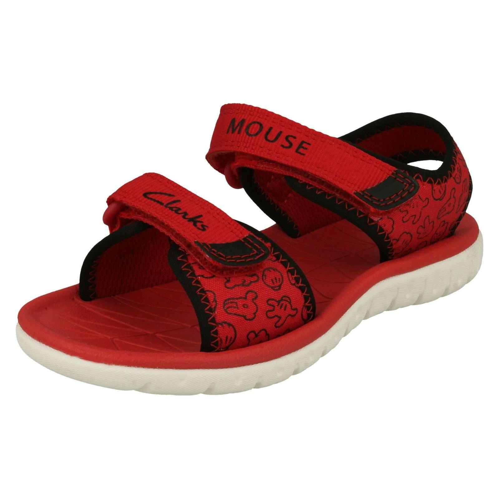 Clarks Red Childrens Disney Detailed Sandals Surfing Glove - Uk 4 Infant