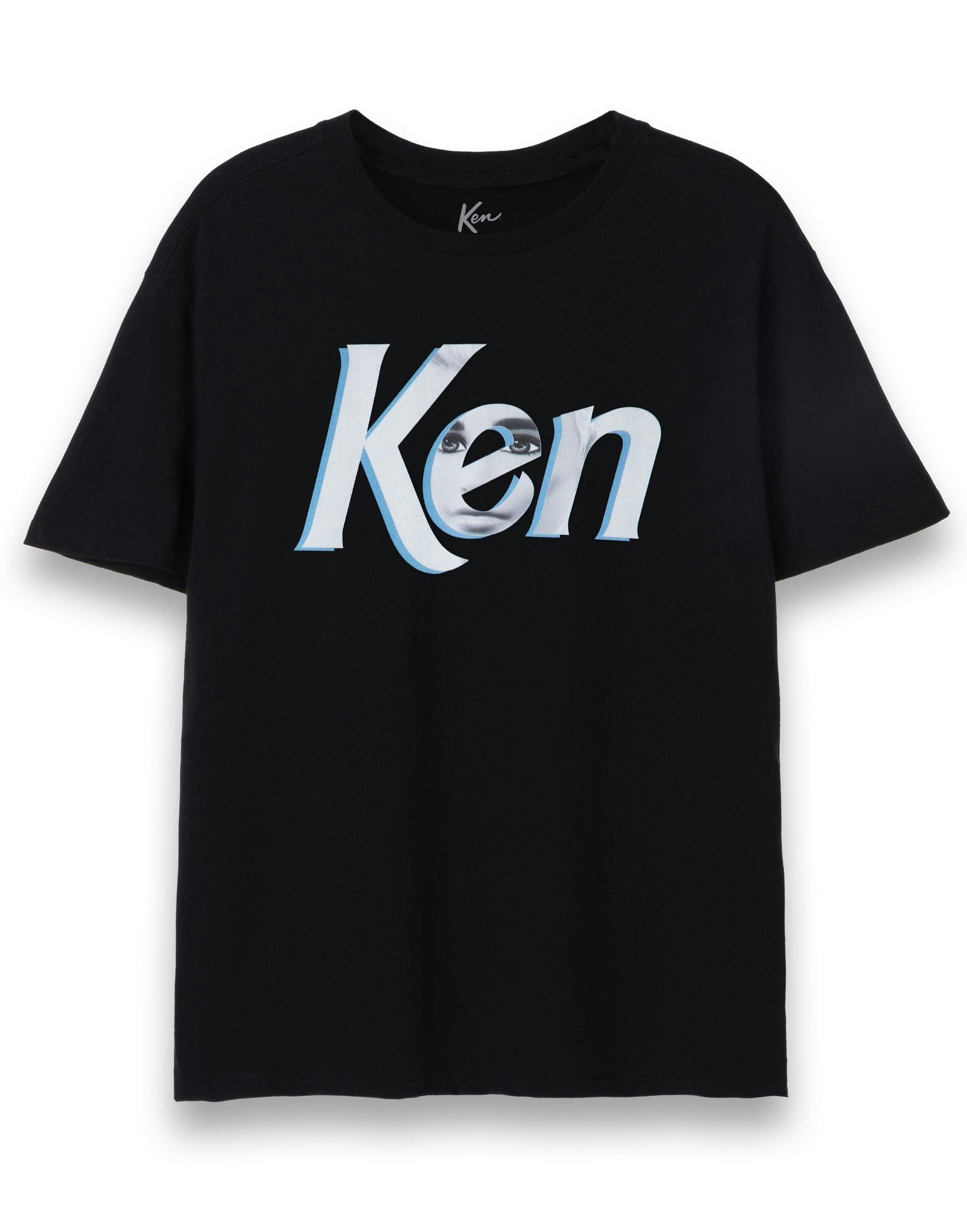 Vanilla Underground Men's Black Barbie Ken Face In Logo Short Sleeved T-Shirt - XXX-Large