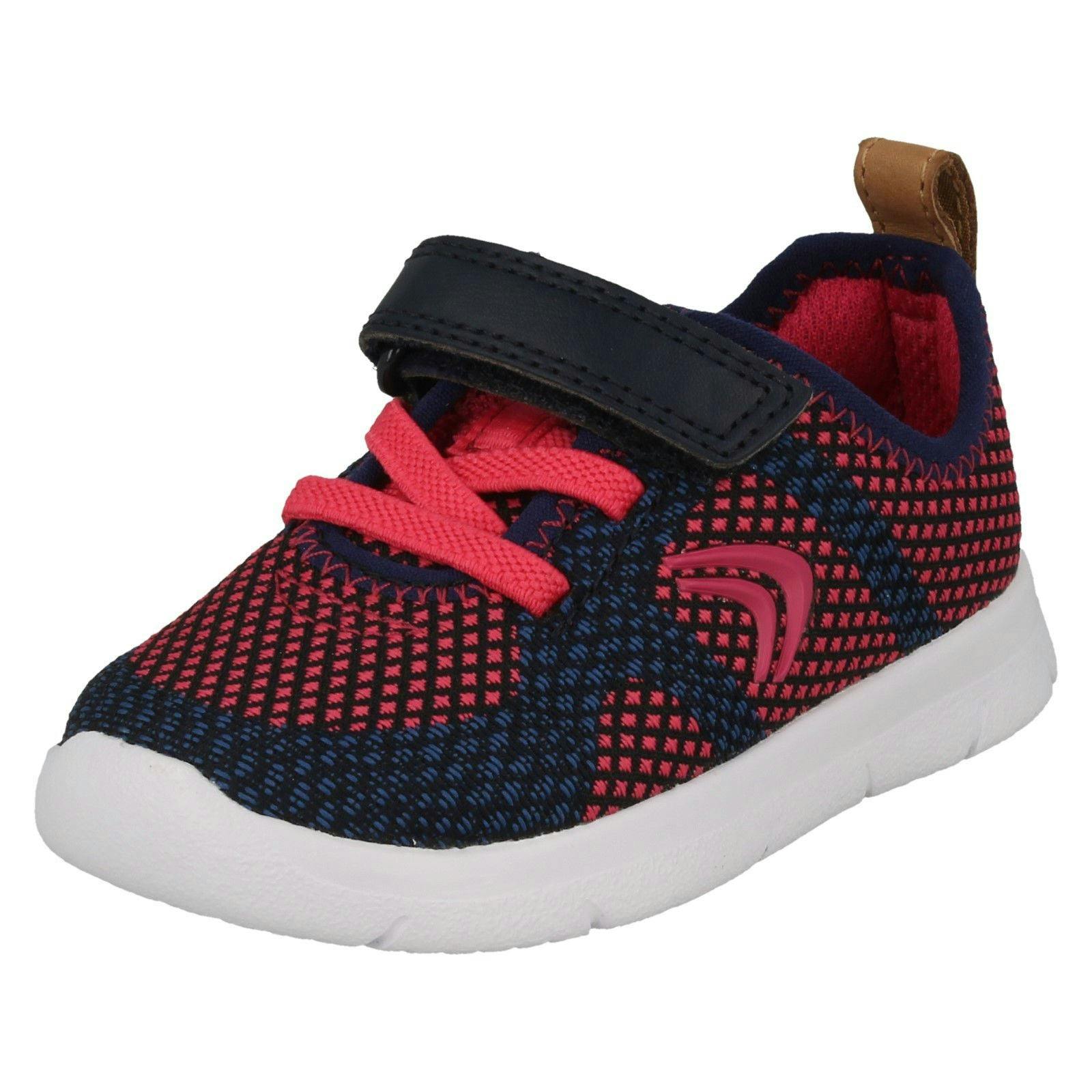 Clarks Unisex Kids Childrens Boys Girls Lightweight Trainers Ath Flux - Navy/Raspberry - Uk 5.5 Infant - G