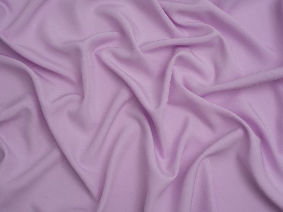 Minerva Lilac Core Range Soft Touch Crepe Fabric - Plain Design Dressmaking Fabric, 110 Cm / 44" Wide - Per Metre
