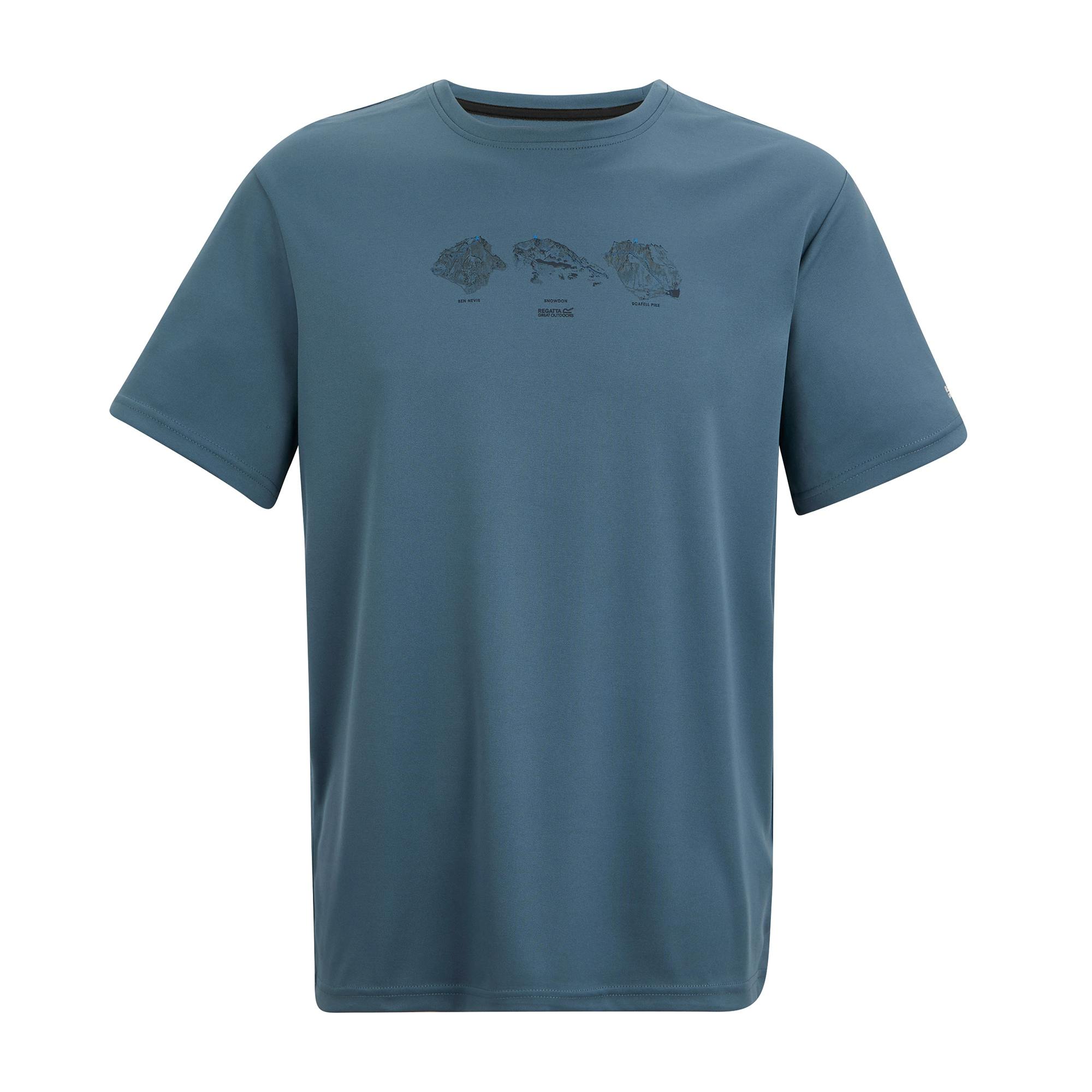 Regatta Men's Blue Fingal Illustration T-Shirt - China - Xl - China - 50% Polyester/50% Recycled Polyester