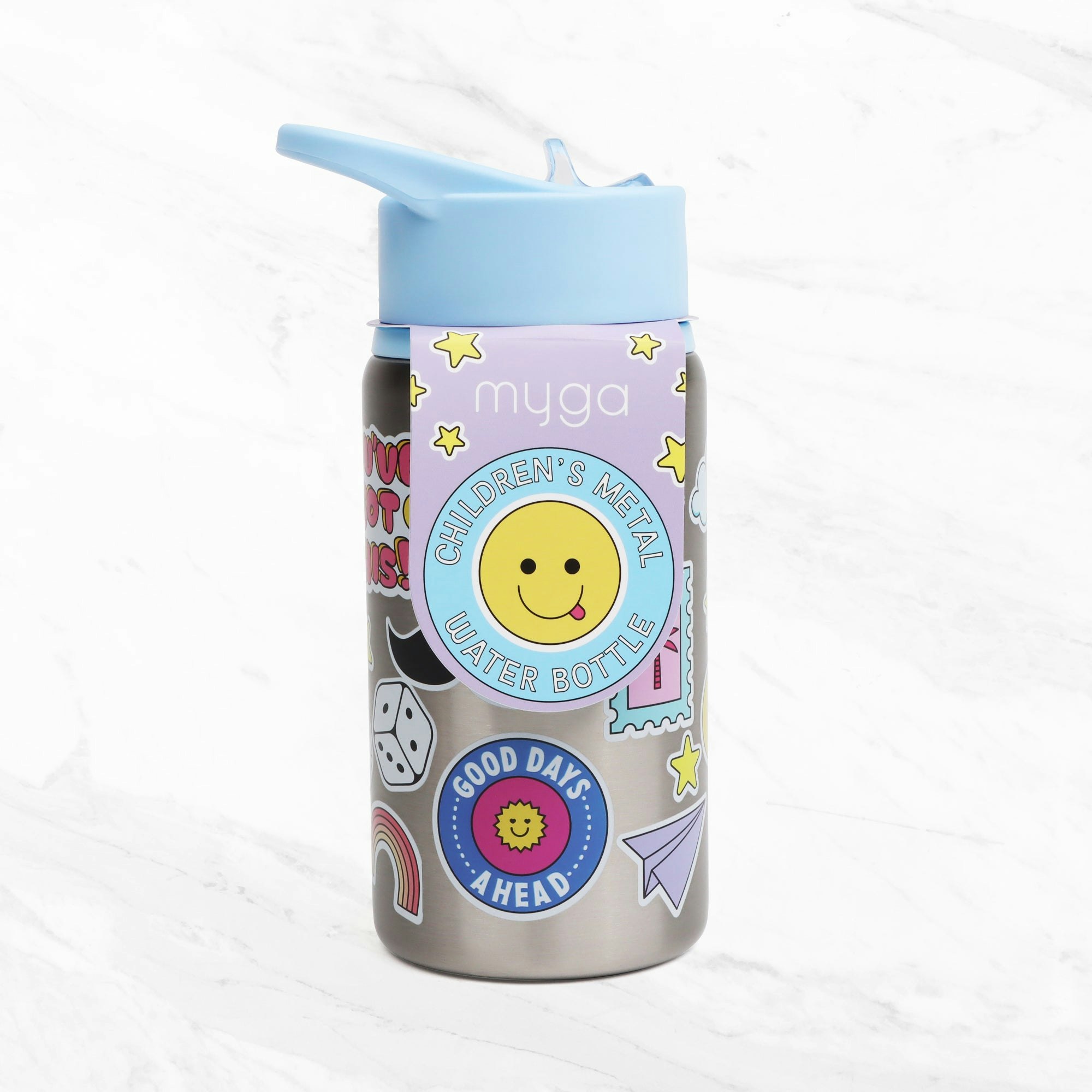 Myga Children’s Metal Water Bottle - Stickers - Stickers