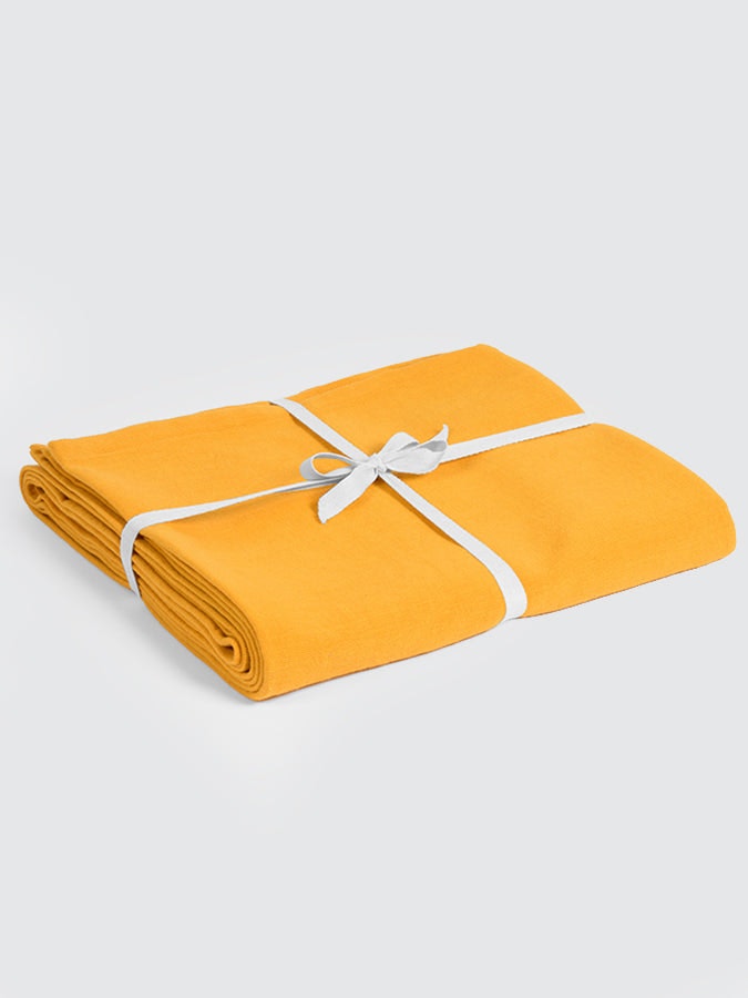 Rackhams Yellow Gots Organic Cotton Yoga Blanket