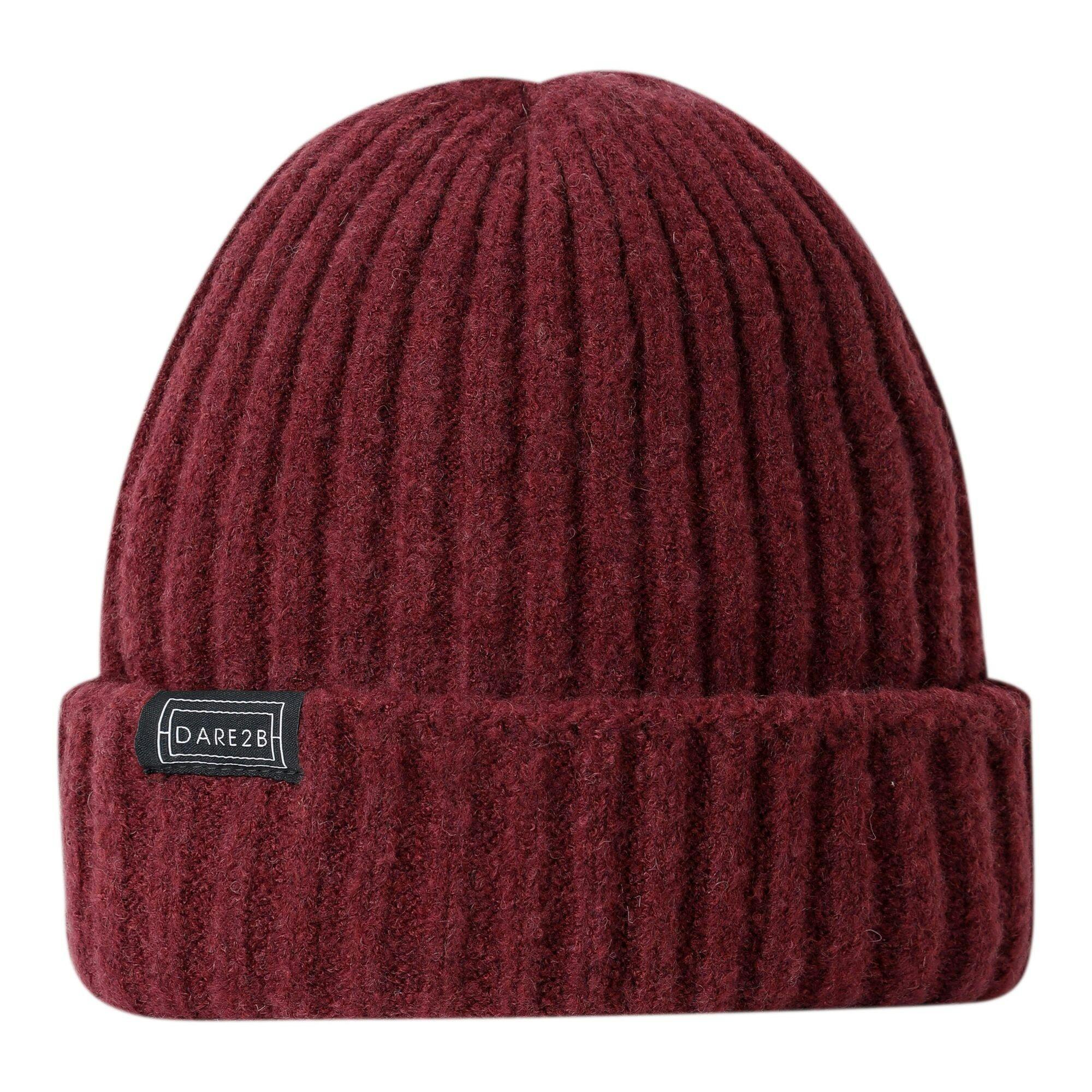 Dare 2B Unisex Adult Freestyle Beanie - Fig - Fig - One Size - 72% Acrylic/25% Recycled Polyamide/3% Elastane