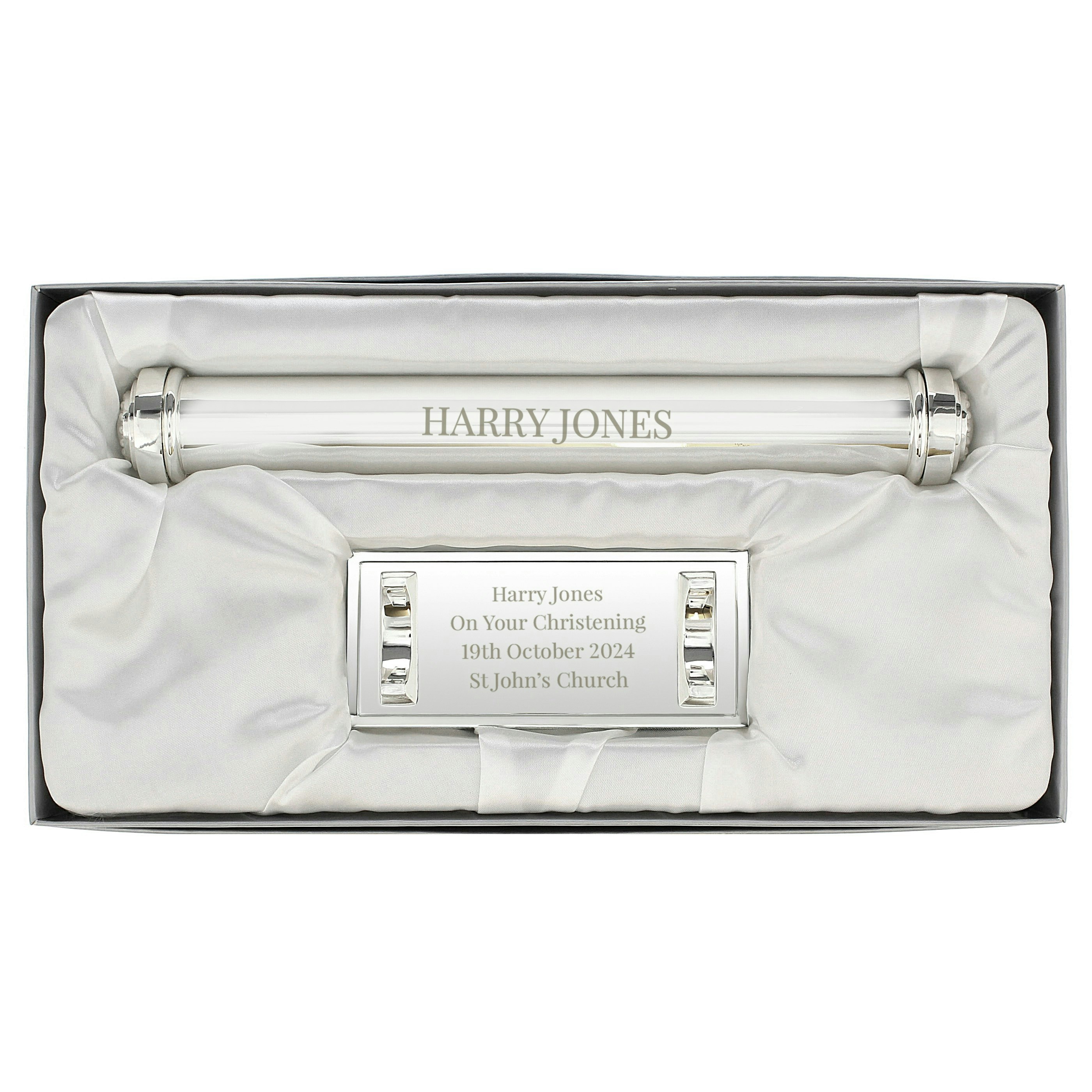 Personalised Memento Company Silver Personalised Plated Certificate Holder