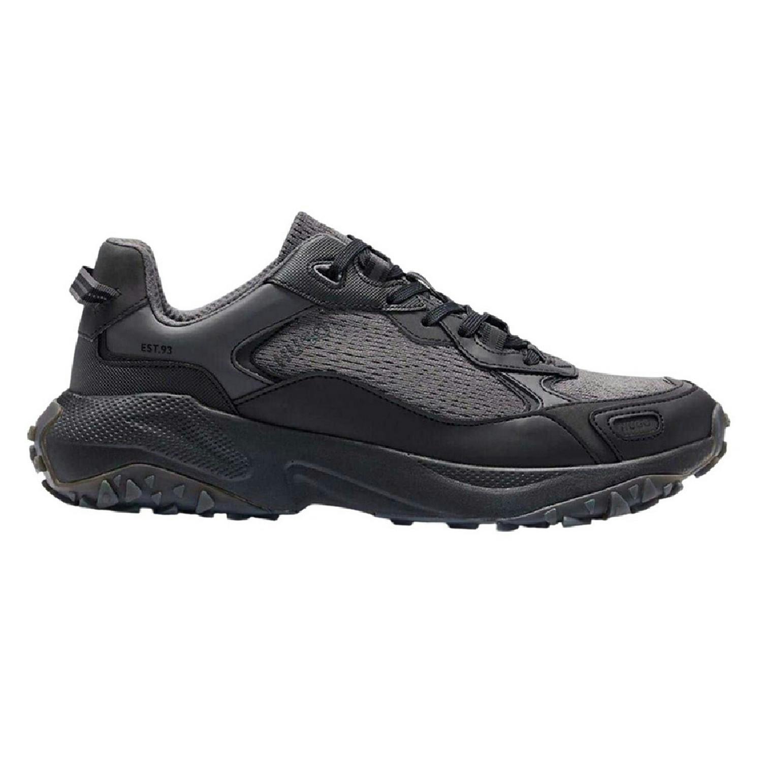 Hugo Men's Cyrus Logo Low Cut Trainers - Charcoal - 6 Uk - Charcoal - 100% Mixed