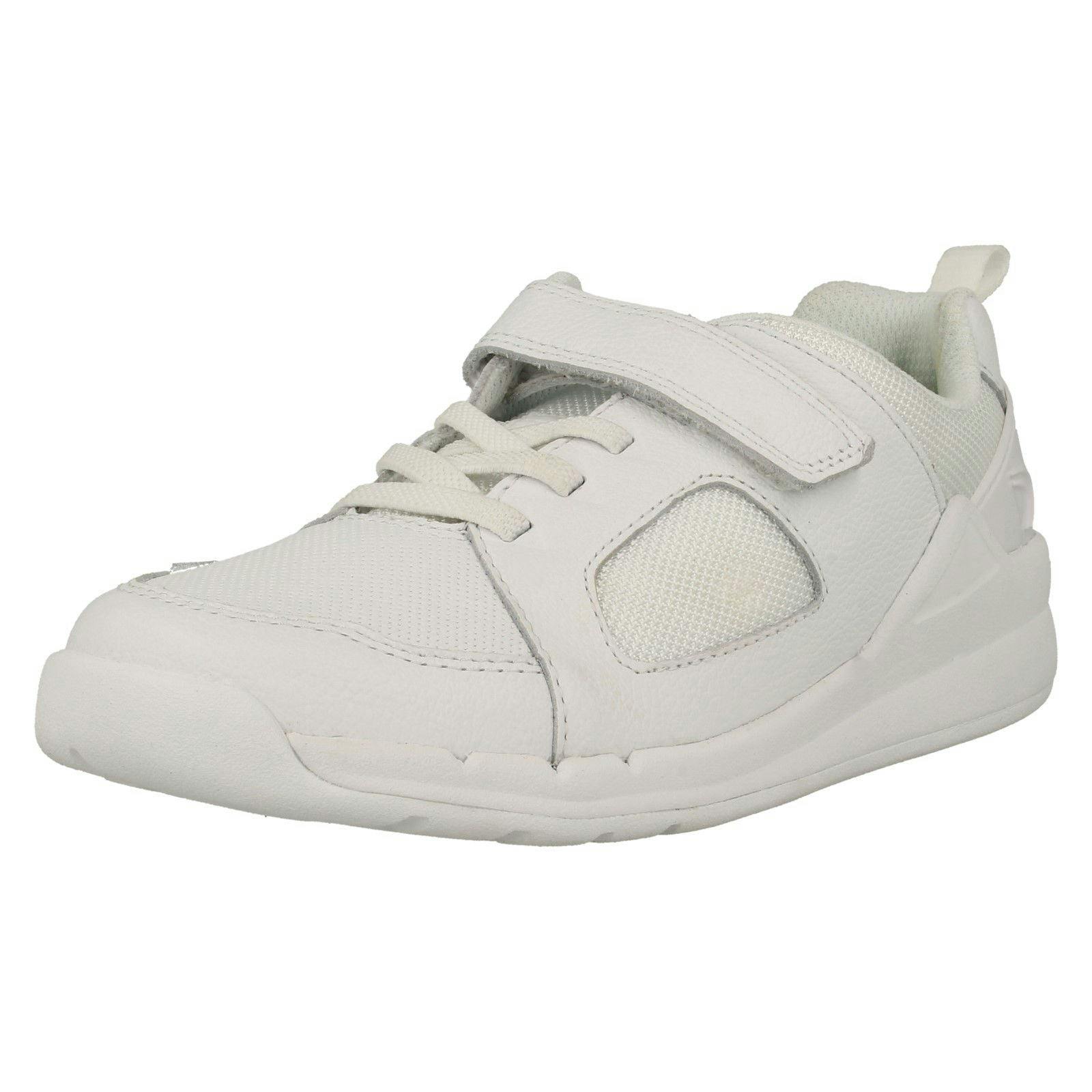 Clarks Boys White Stylish Trainers Orbit Ride - F - Uk 11.5 Child