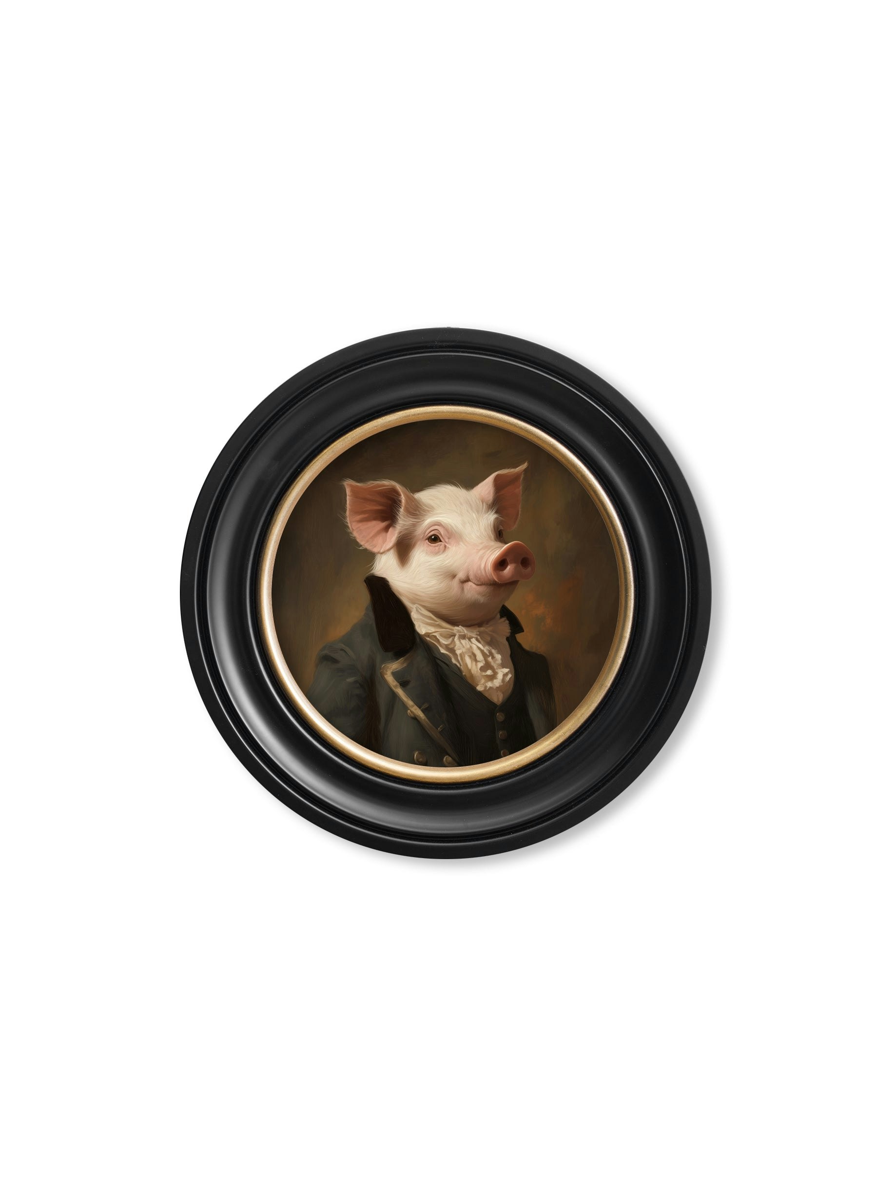Rackhams Black/Gold Duke Of Truffleton - Oxford Round Frame - 44 X 44Cm - Oxford Round
