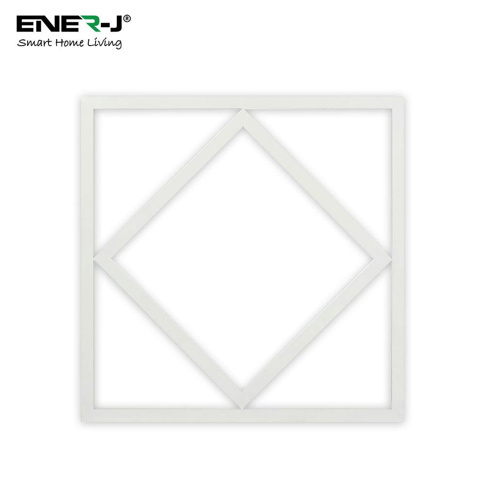 Ener-J White/Light Double Square Borderline Led Panel, 60X60 40W 4000 Lumens, 3 Years Warranty, 4000K