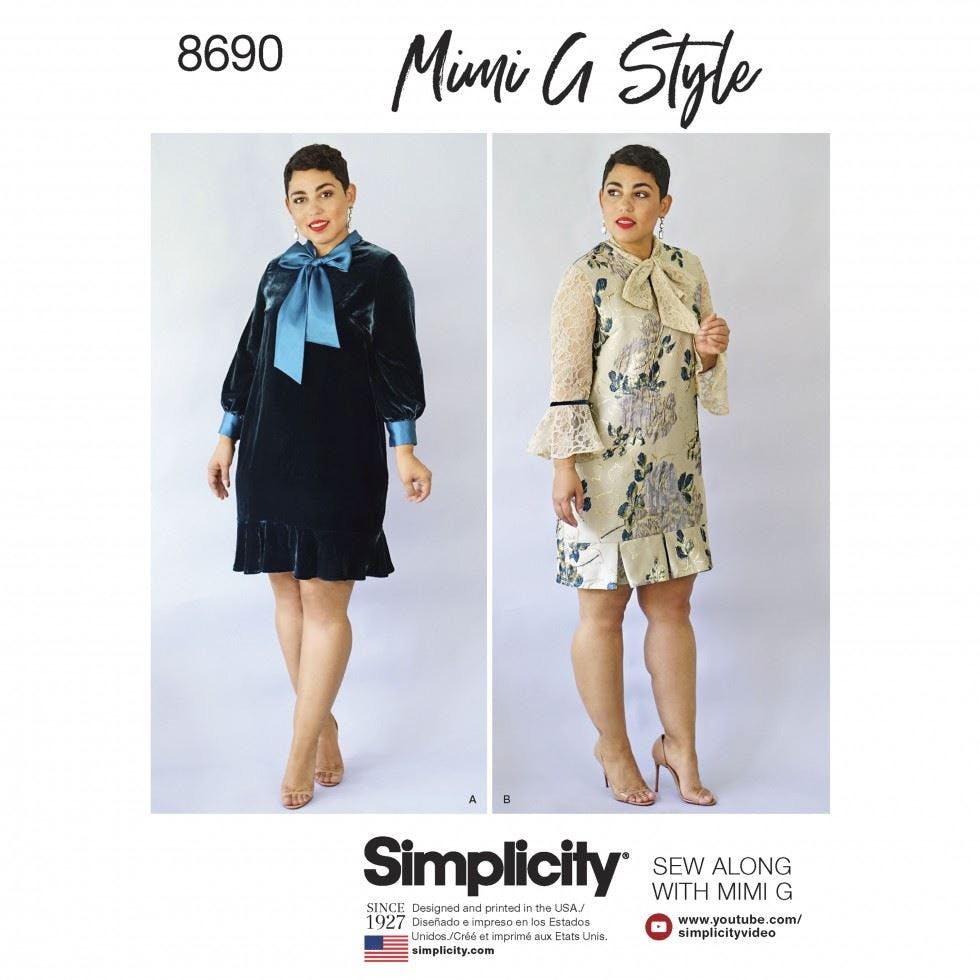 Simplicity Women's Sewing Pattern 8690, Dresses For H5 (6-8-10-12-14) - Intermediate - U5 (16-18-20-22-24)