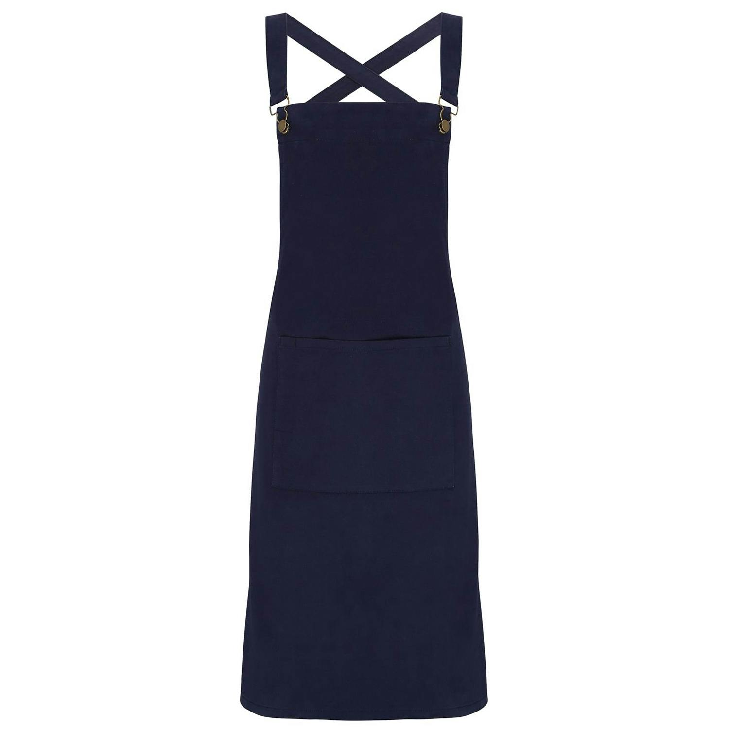 Premier (One Size, Navy) Barista Cross Back Full Apron - Image 4