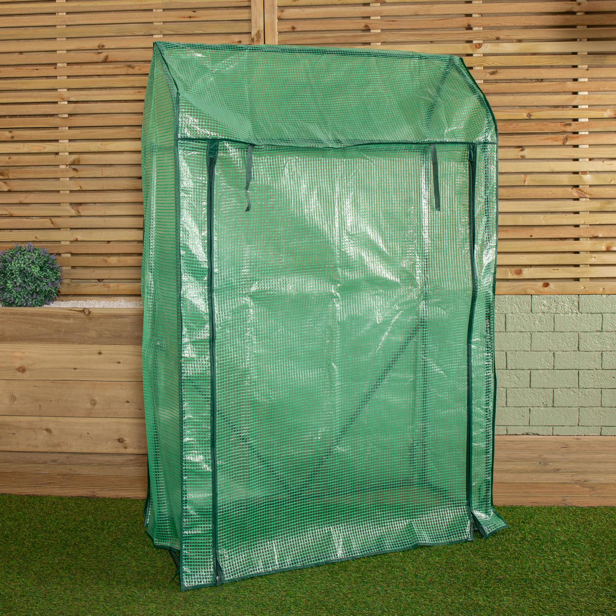 Rackhams 1.5M X 1M Outdoor Greenhouse For Plants With Steel Frame And Protective Pe Cover