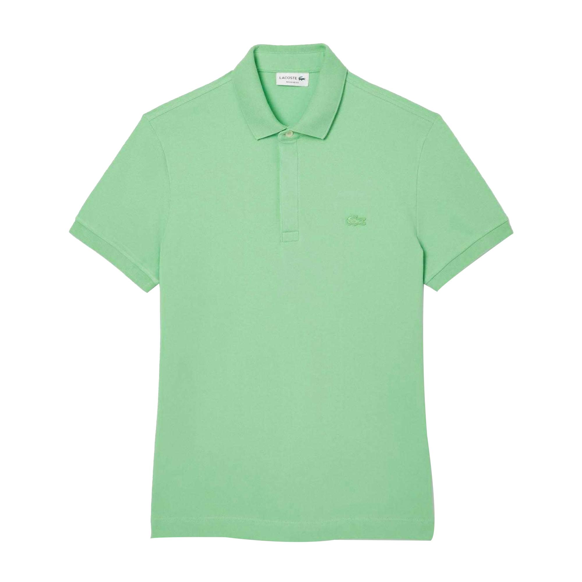 Lacoste Men's Green Pique Stretch Regular Polo Shirt - Xl - 94% Cotton/6% Elastane