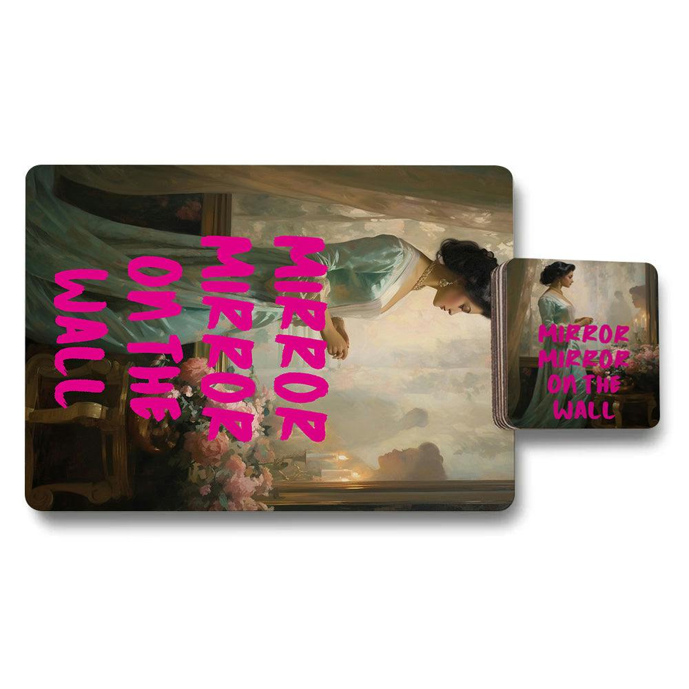 Rackhams Set Of 12 Placemats And Coasters With Wood Bottom Designer Artwork