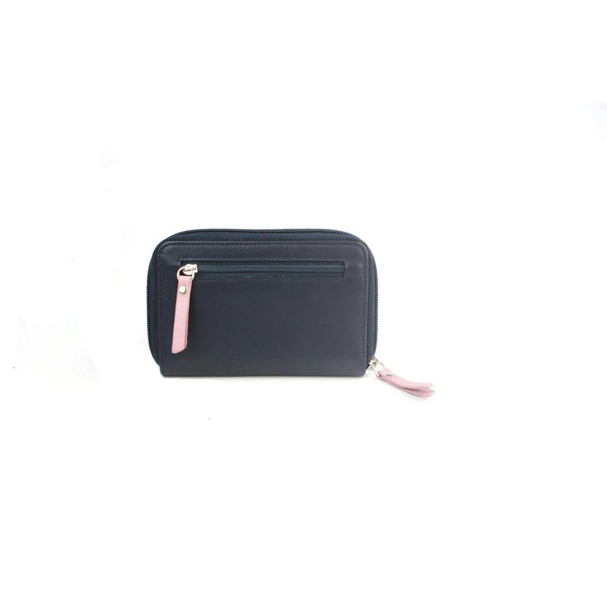 Eastern Counties Leather Athena Leather Purse - Navy/Blush - Navy/Blush - One Size - 100% Leather