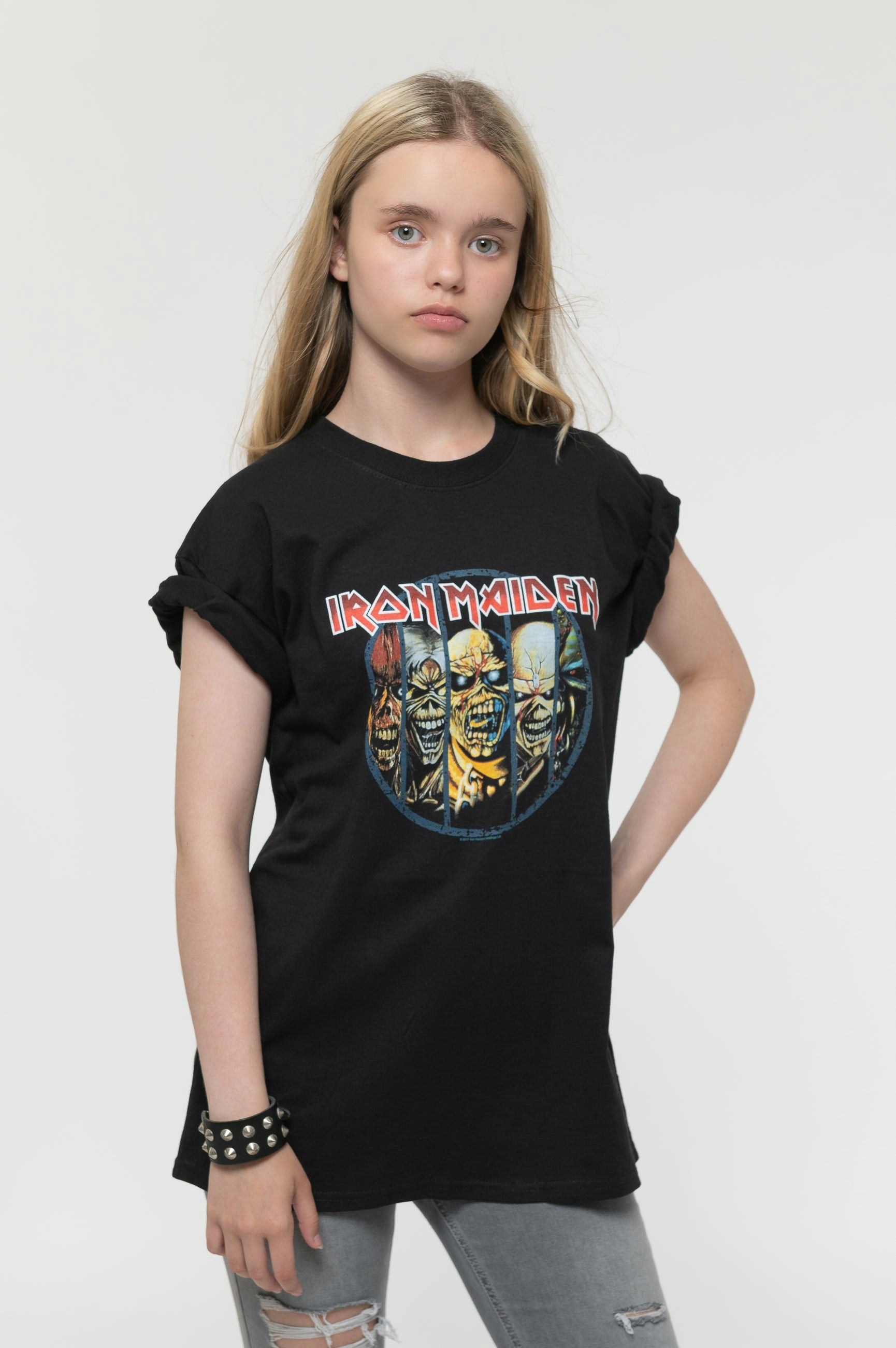 Paradiso Clothing Black Iron Maiden Kids Eddie Evolution Tee - XX-Large 12/13 Yrs