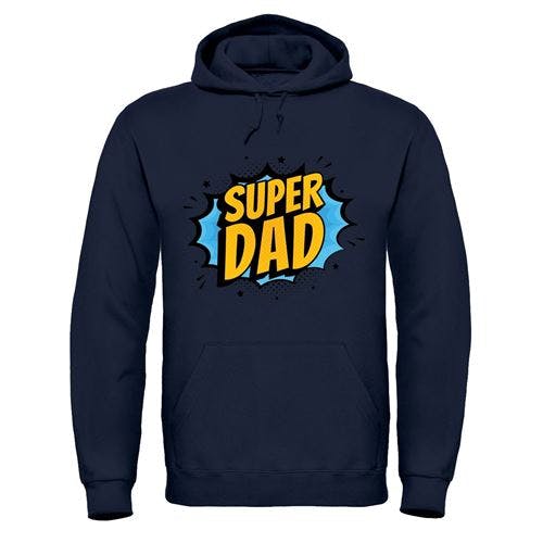Coolandnew Father's Day - Super Dad Hoodie - Navy - 4XL