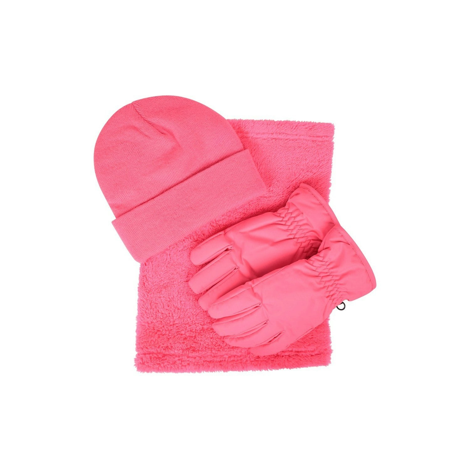 Mountain Warehouse Dark/Pink Childrens Accessories Set (Pack Of 3) - Xl - 100% Polyester