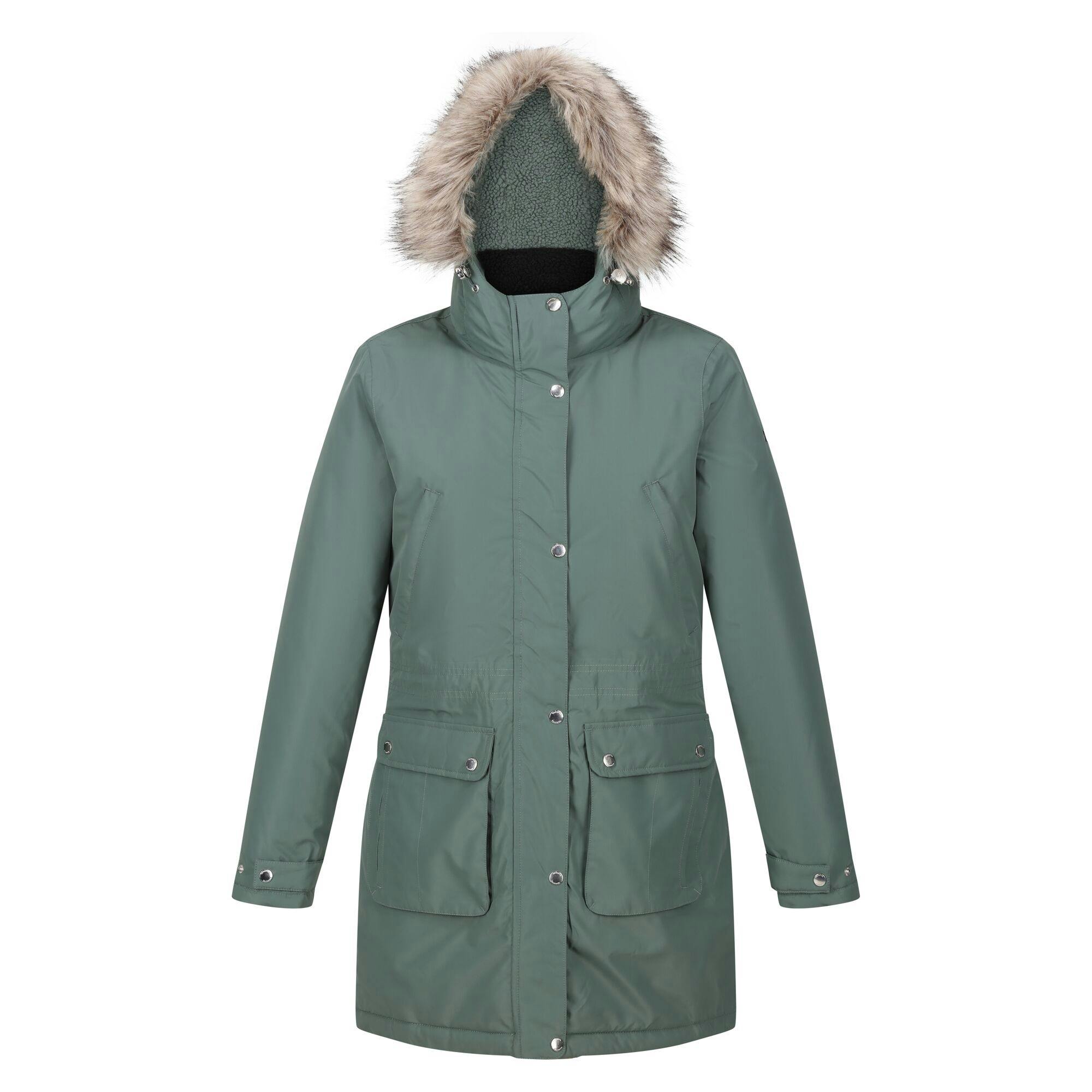 Regatta Women's Dark/Green Voltera Heated Waterproof Jacket - Forest - 16 Uk - Forest - 100% Polyester