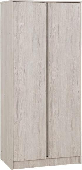 Rackhams Malvern 2 Door Double Wardrobe - Urban Snow