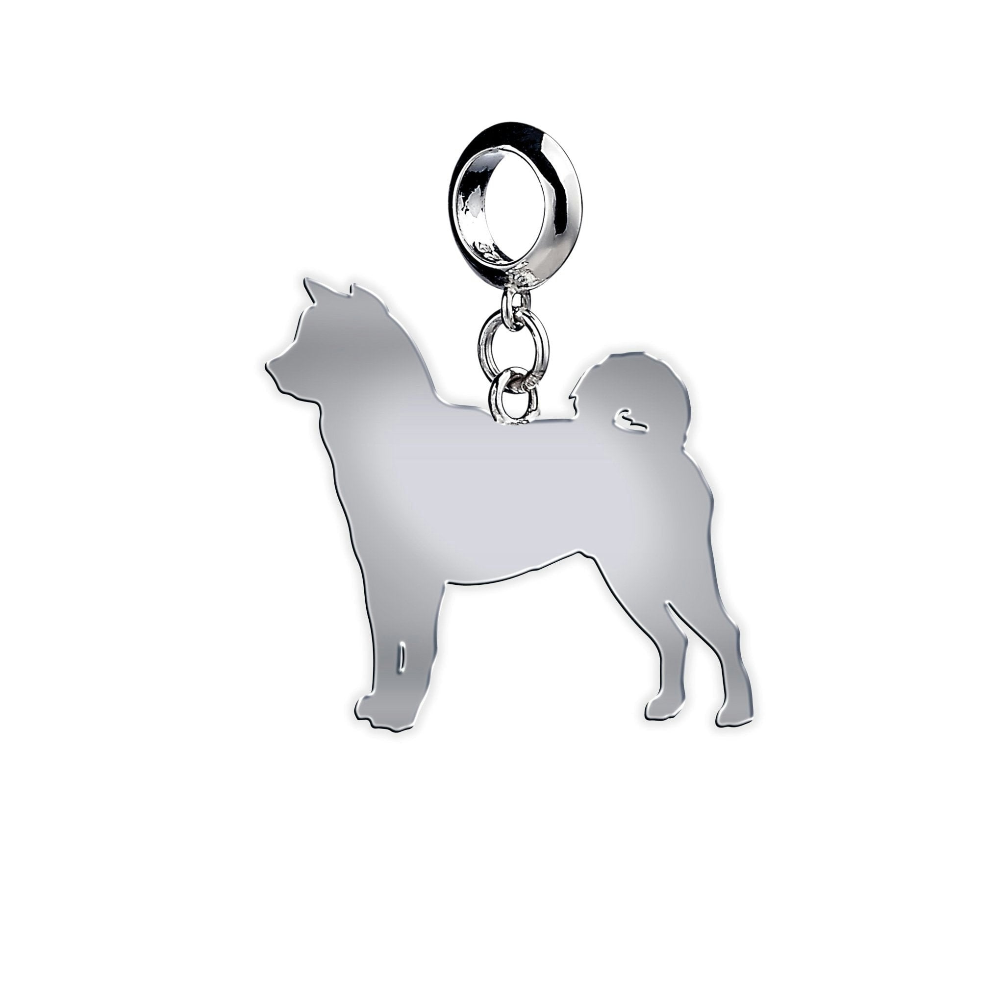 Mylee London Silver Shiba Inu Silhouette Charm - No - Slider Charm