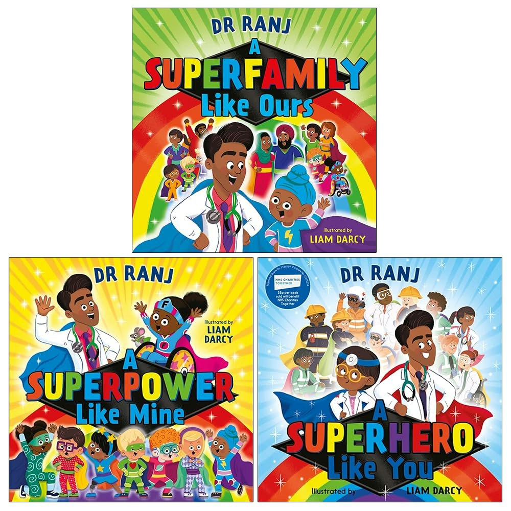 Hodder Dr. Ranj Singh 3 Book Set A Superhero Like You, A Superpower Like Mine, A Superfamily Like Ours