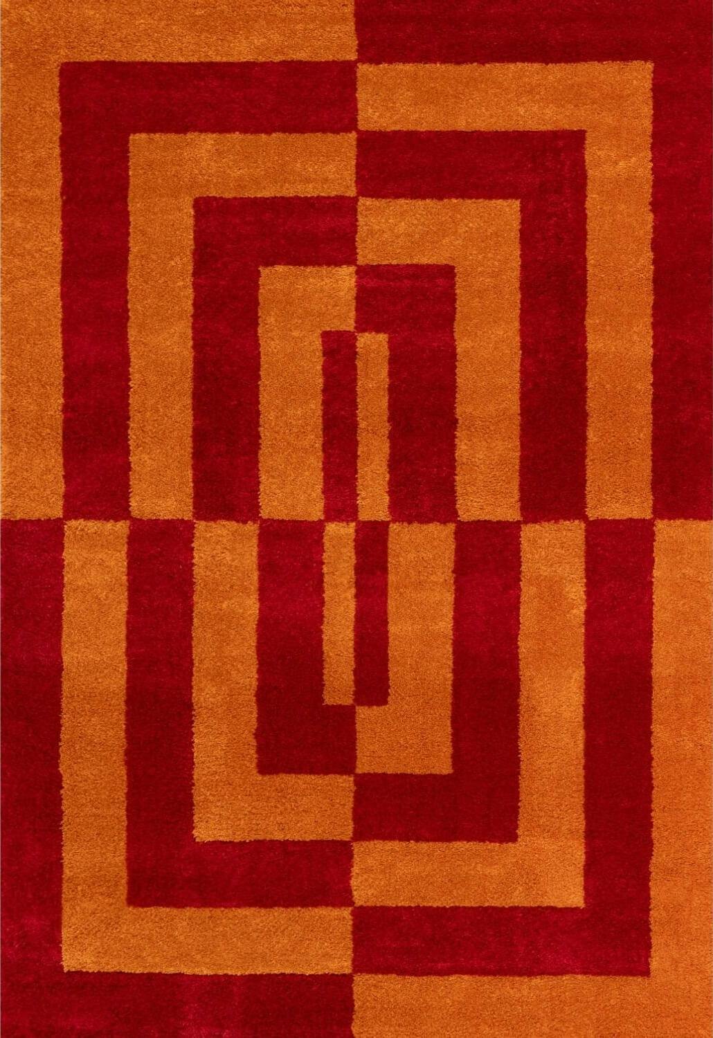 The Rugs Red/Orange Joli Geometric & Rug - 160X230 Cm