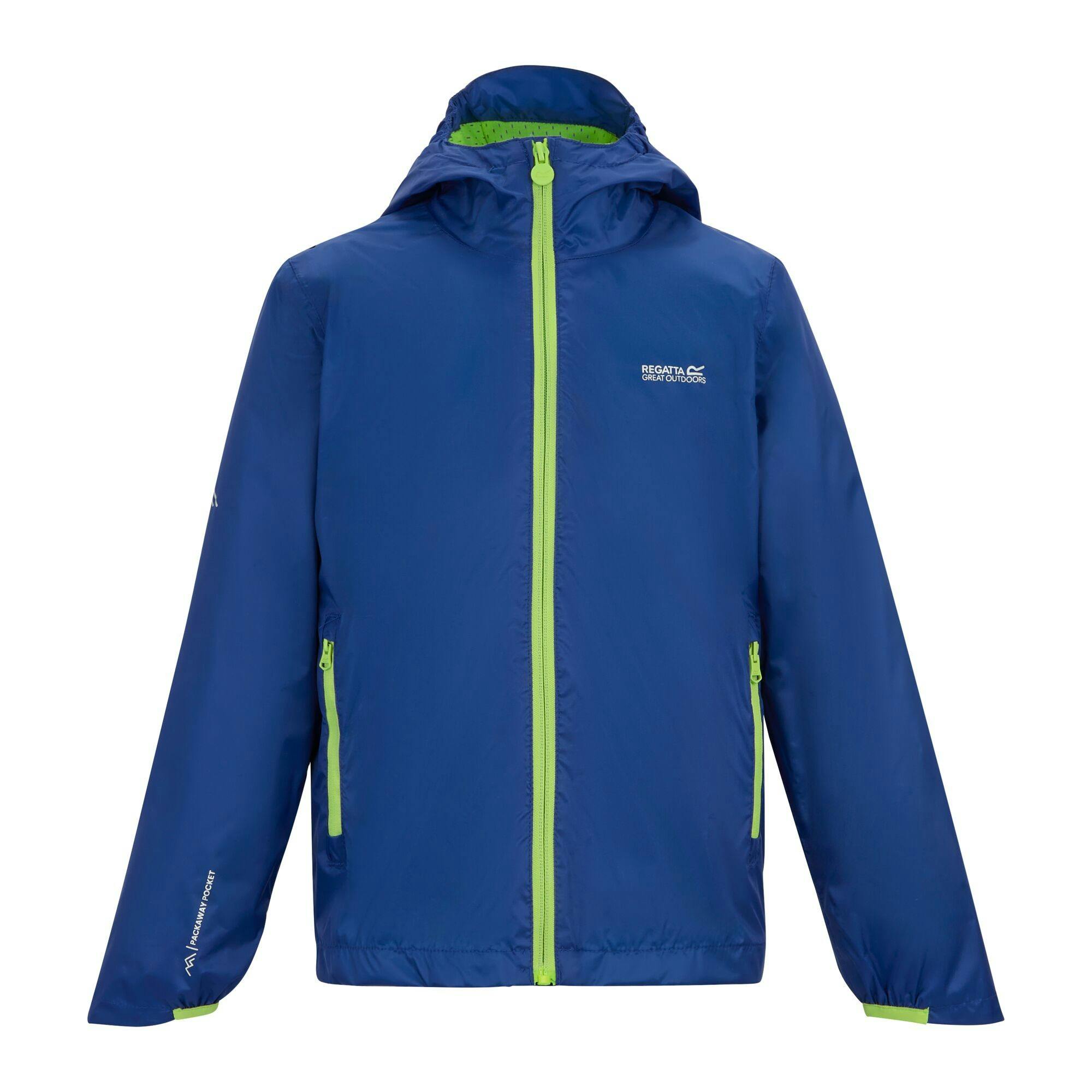 Regatta Blue Kids Lever Waterproof Shell Jacket - Olympian - 13 Years - Olympian - 100% Polyamide
