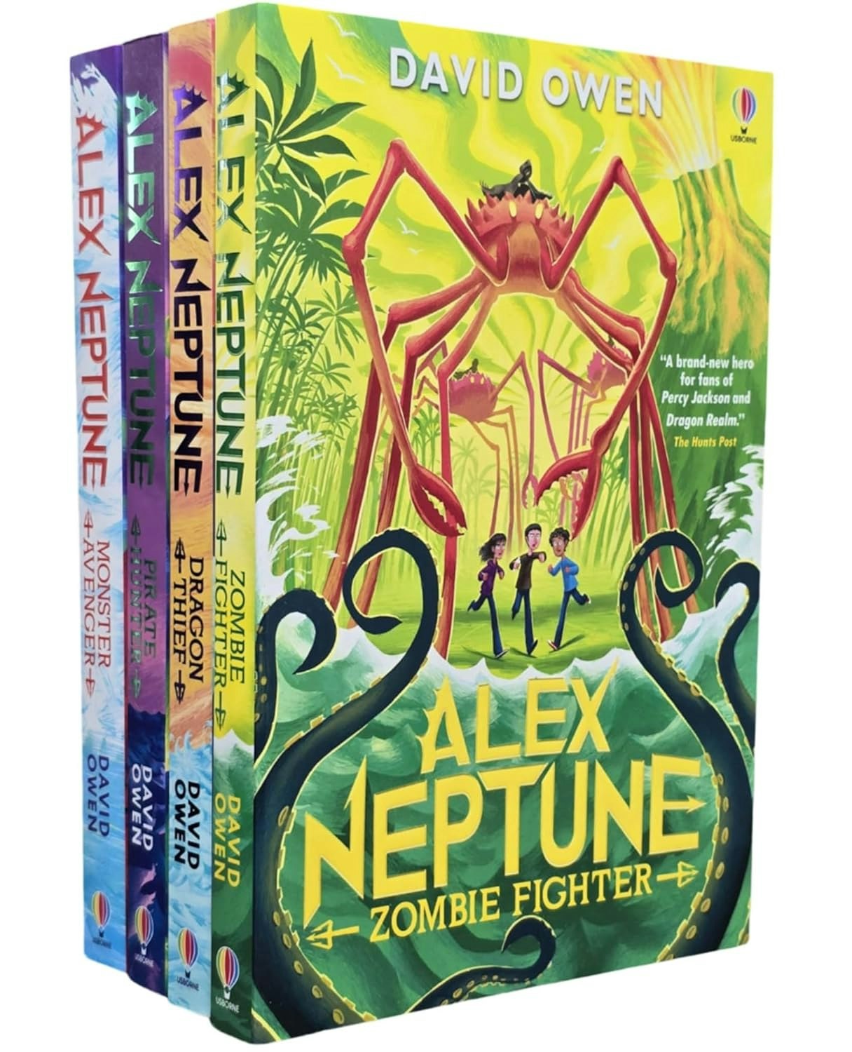 Usborne Publishing Boys Alex Neptune Series By David Owen 4 Book Set: Dragon Thief, Pirate Hunter, Monster Avenger & More