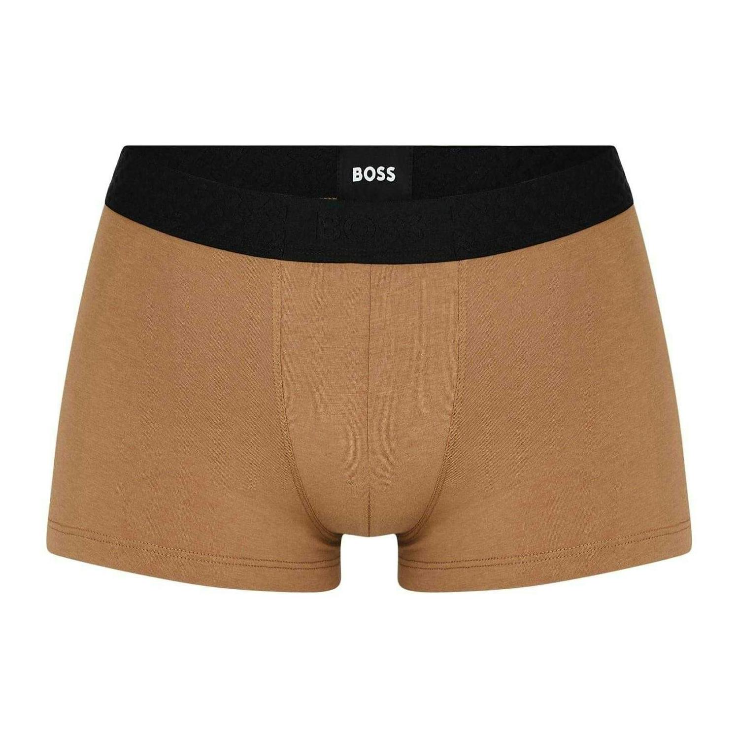 Boss Men's Monogram Elasticated Boxer Shorts (Pack Of 3) - Multicoloured - Xxl - Multicoloured - 95% Cotton/5% Elastane