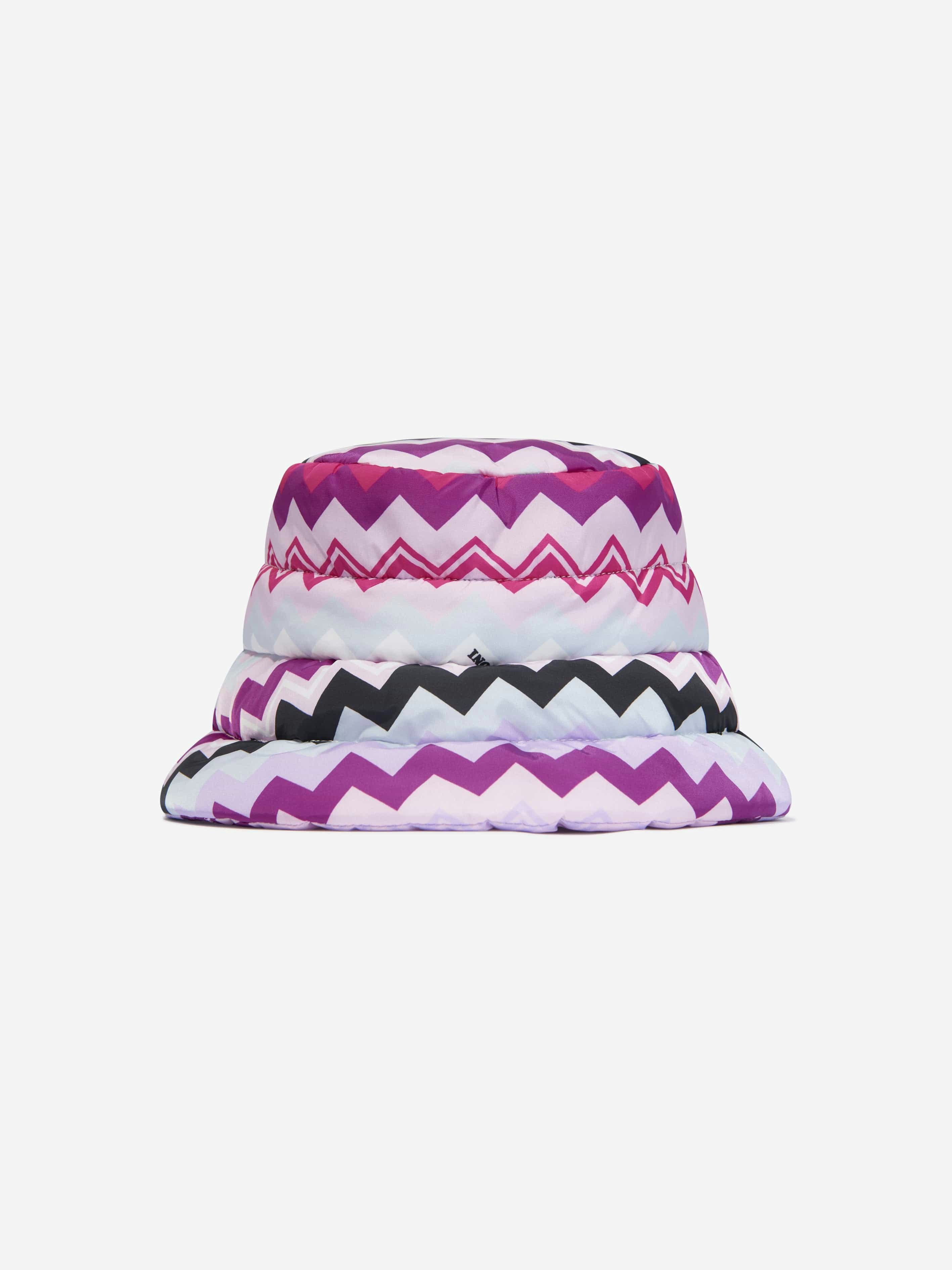 Missoni Girls Pink Zigzag Bucket Hat In - 12 - 14 Yrs